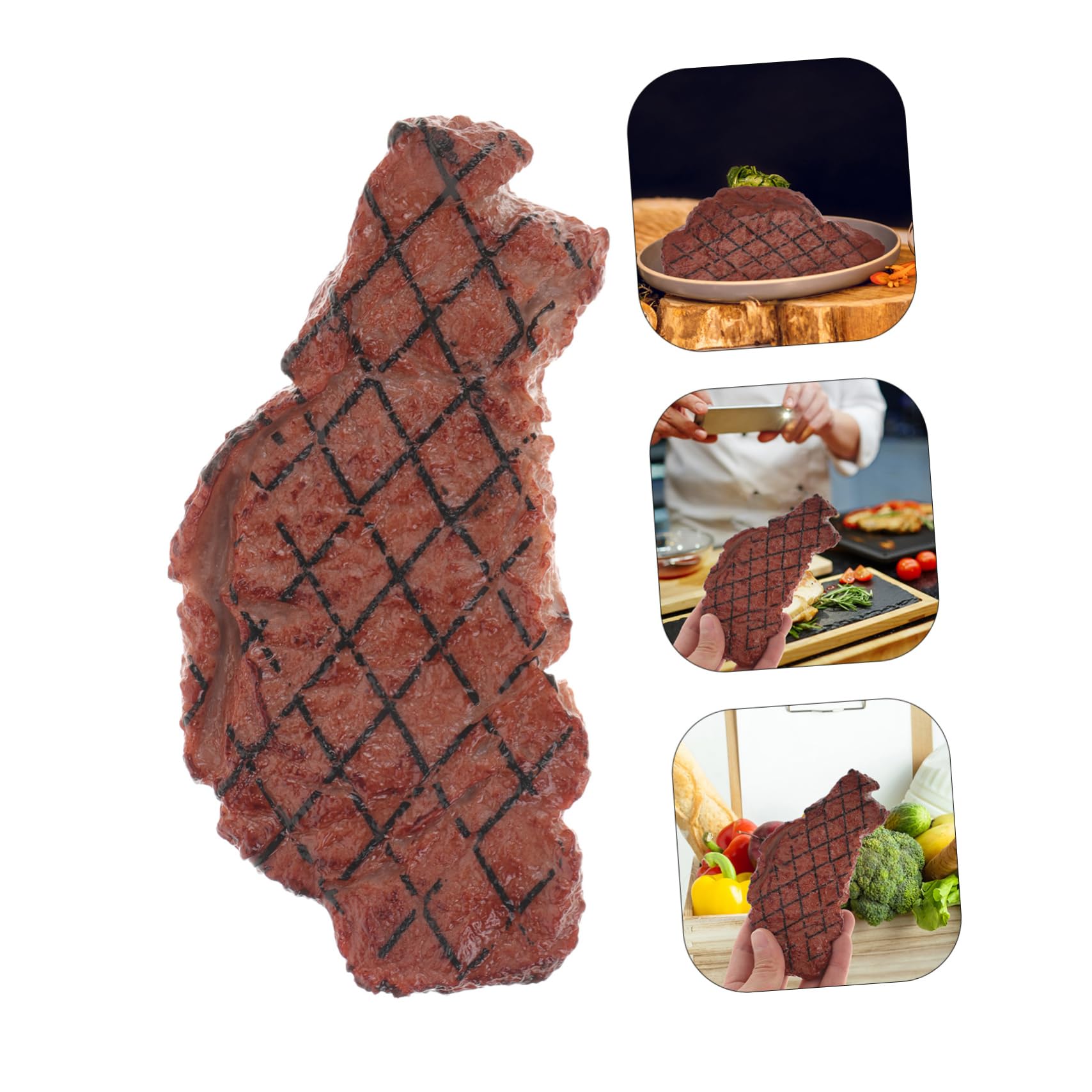 2pcs Hemoton Pretend Play Food Toy Set - Johnsonville Brats & Roast Beef Models - Educational Cooking & Dining Toys for Kids - Perfect for Kitchen Role Play & Early Learning Activities