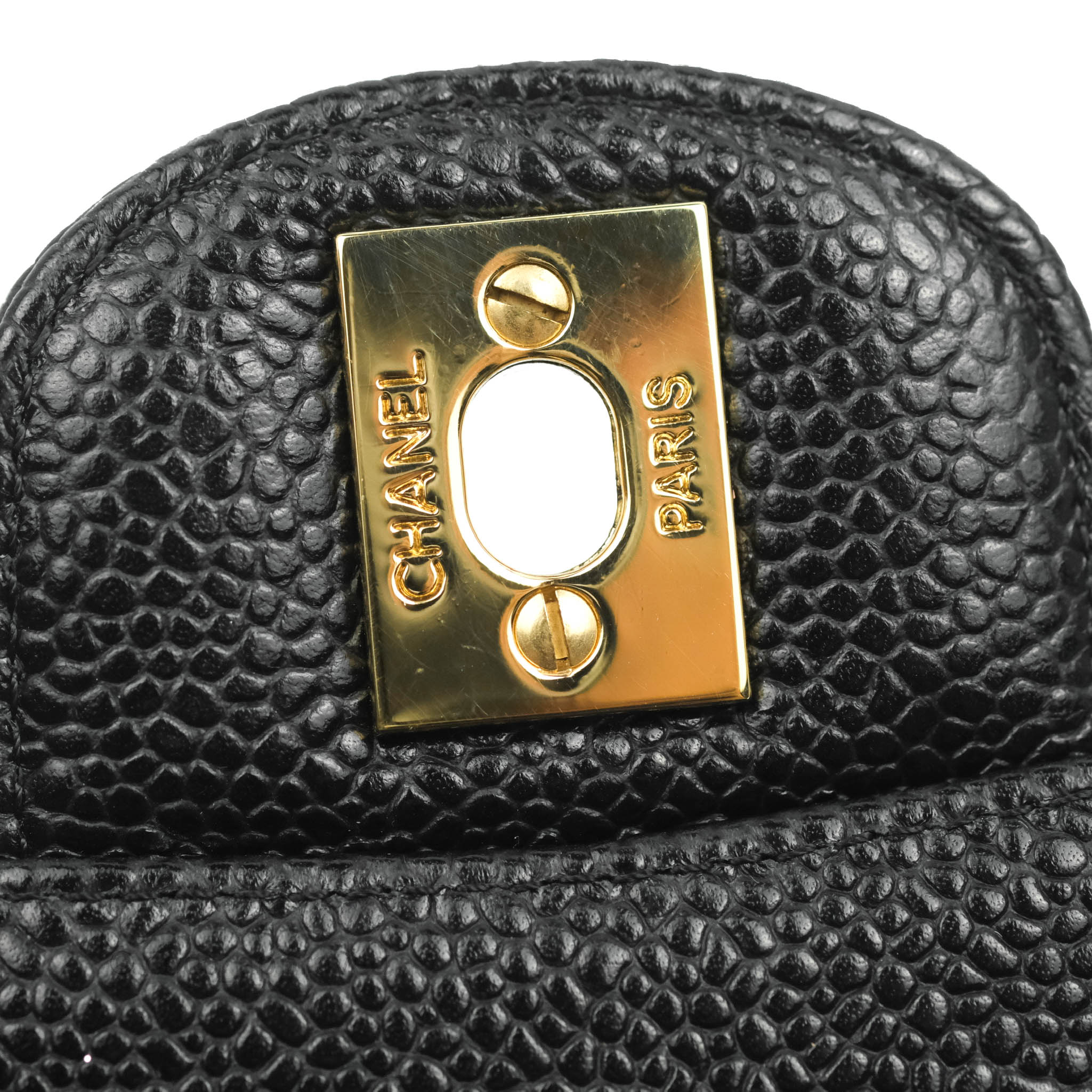 Chanel Classic M/L Medium Double Flap Bag in Black Caviar Leather with 24K Gold Hardware - Luxury Handbag for Women, Perfect for Evening Events & Special Occasions