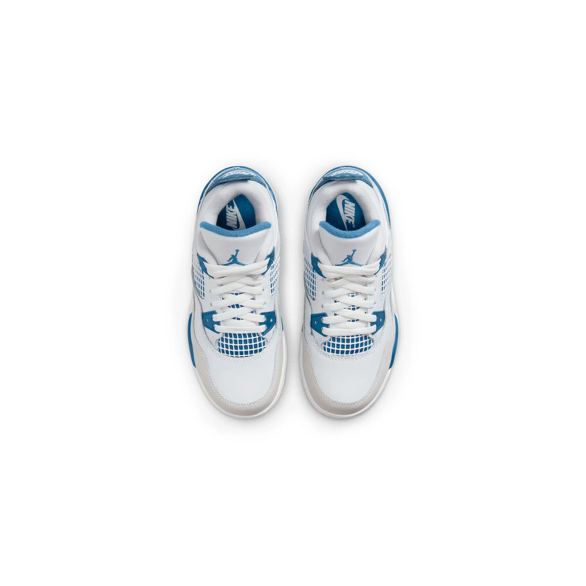 Air Jordan 4 Retro Military Blue Kids' Basketball Shoes - Authentic PS Size for Boys & Girls - Perfect for School, Sports, and Casual Wear
