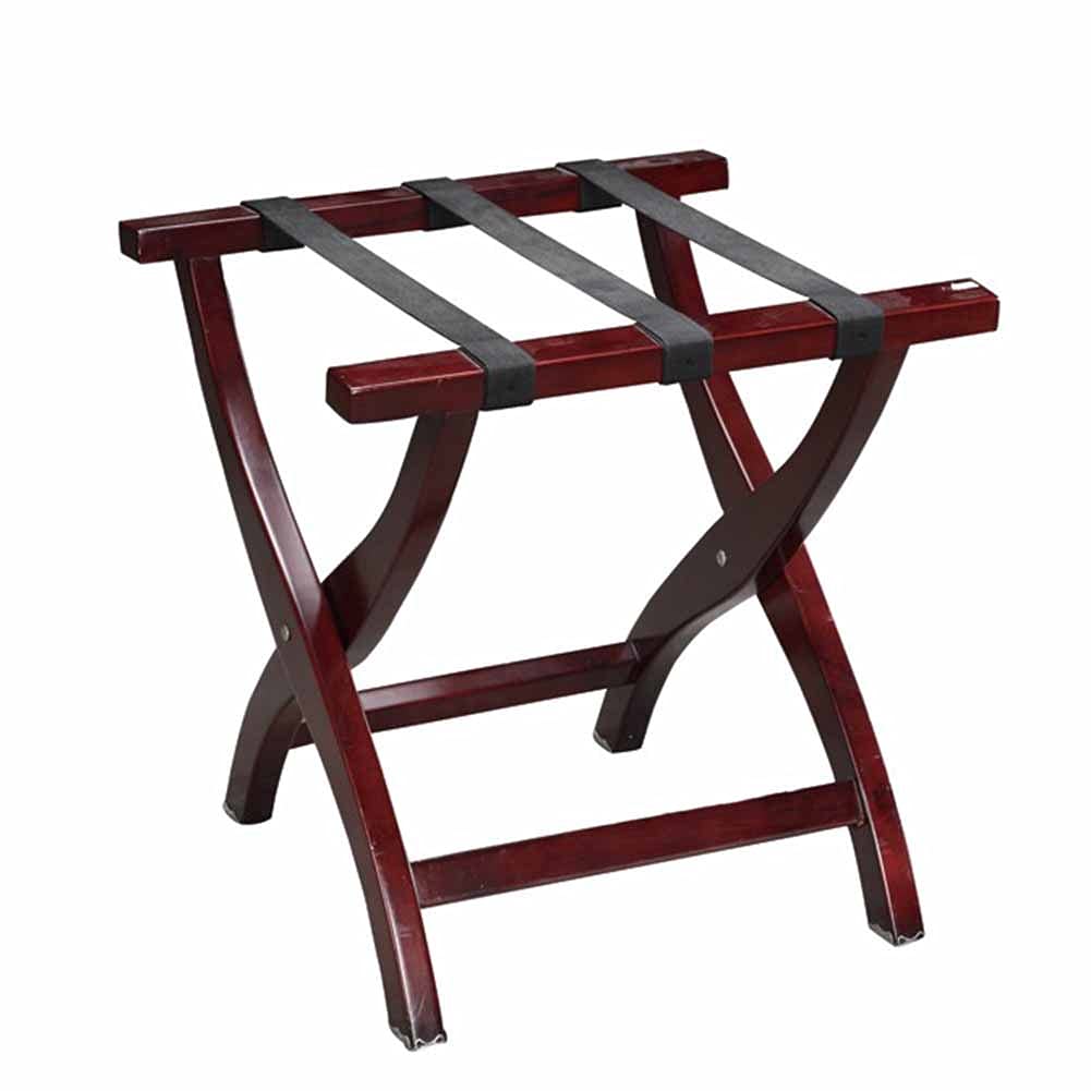 Premium Solid Wood Collapsible Luggage Rack - Hotel & Home Storage Solution (50x45x51cm, Red) - Ideal for Hotels, Resorts, Clubhouses & Space-Saving Home Organization