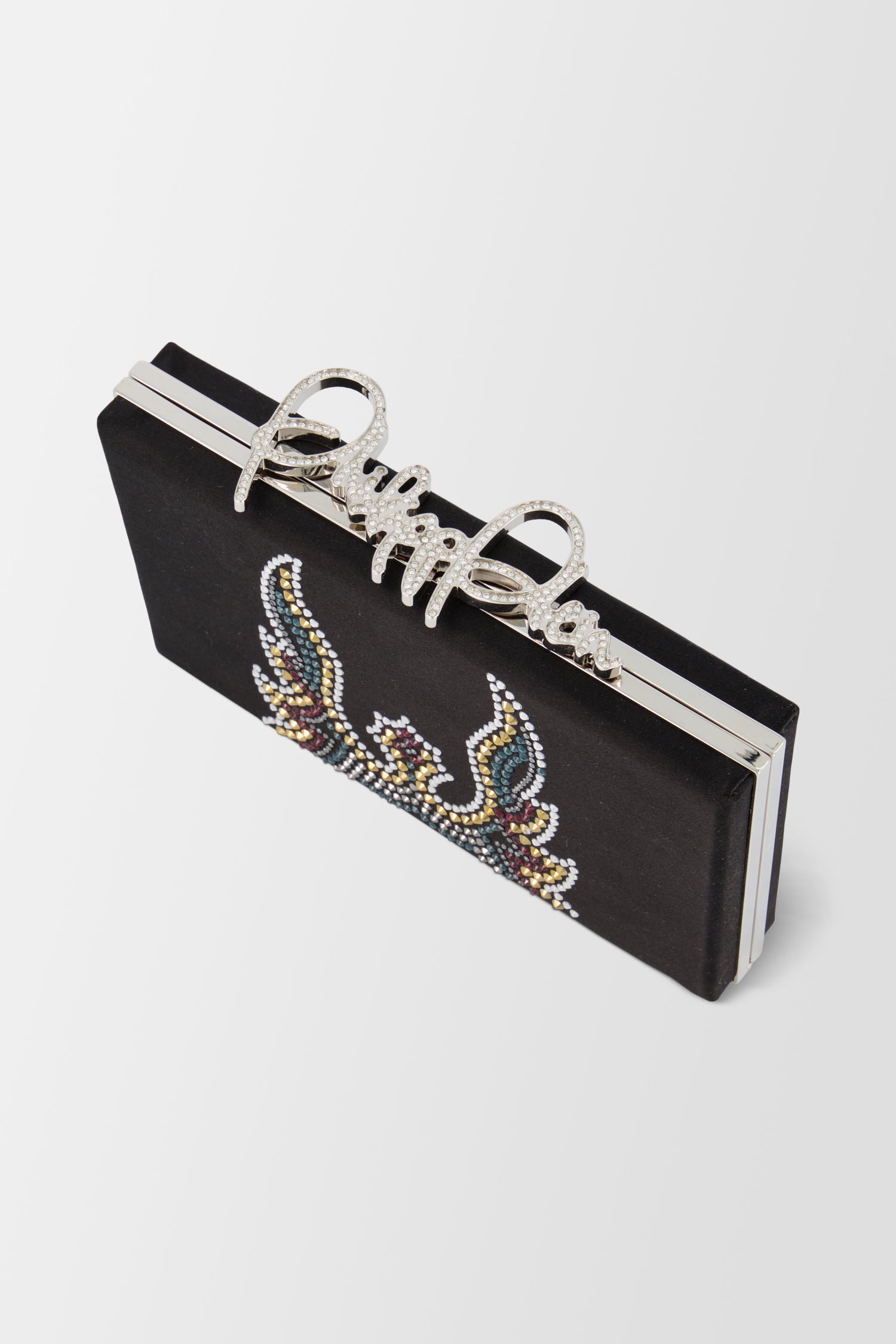 Philipp Plein Black Signature Clutch Bag for Women - Luxury Designer Evening Clutch for Parties, Weddings & Special Events