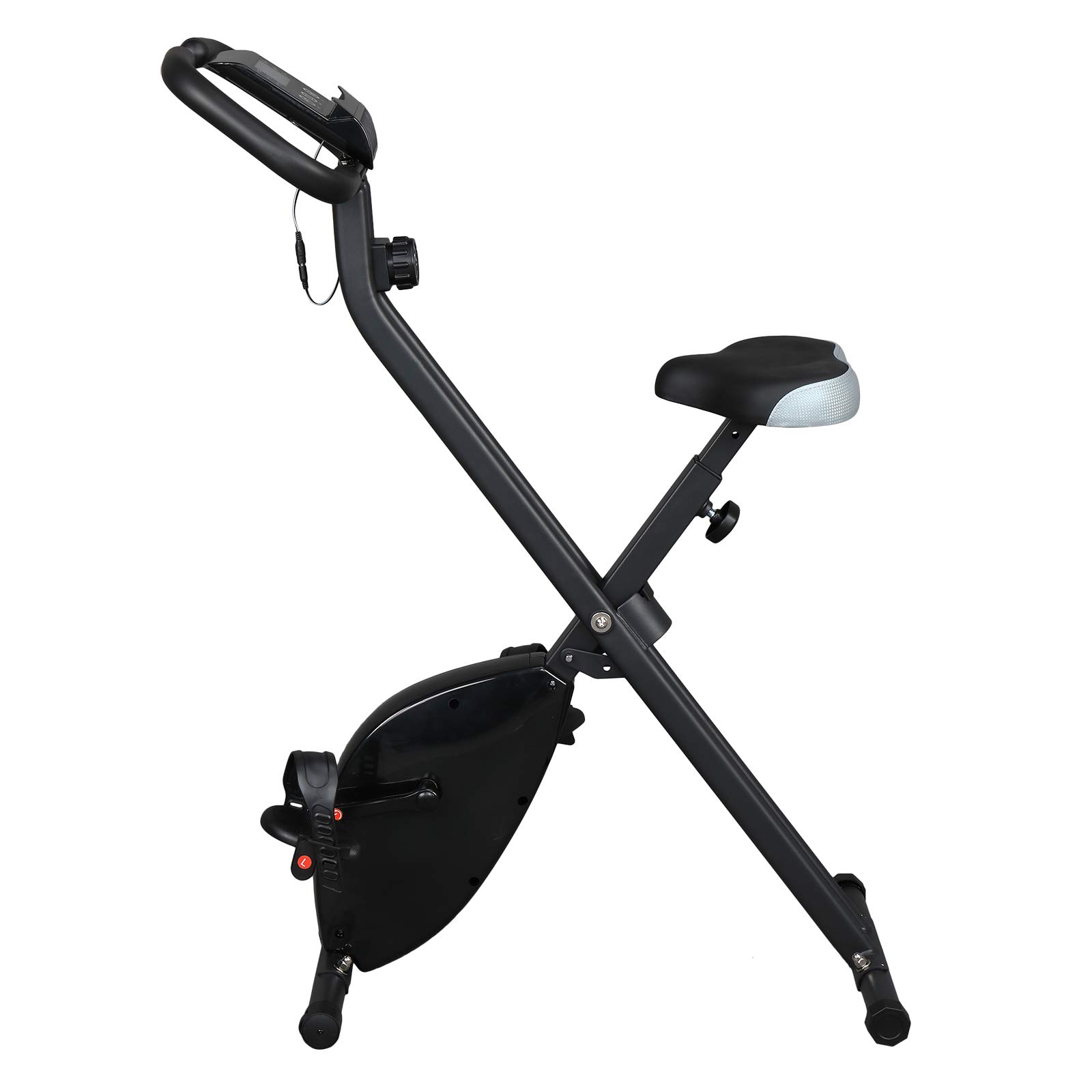 GT7-OJY Home Folding Exercise Bike for Indoor Cycling - Adjustable Magnetic Resistance, LCD Display, Quiet Workout Bike for Small Spaces - Perfect for Home Gym, Cardio Training & Weight Loss