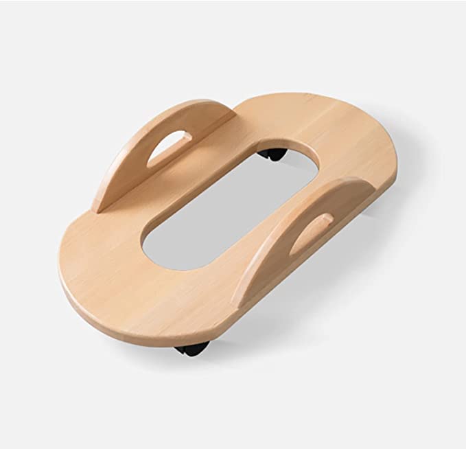 GUSICA Rolling CPU Stand with Wheels - Solid Wood Computer Case Holder with Removable Heat Dissipation - 19.7 x 9.8 x 3 Inches (500x250x75mm) - Perfect for Office, Gaming PC & Home Workstation Setup