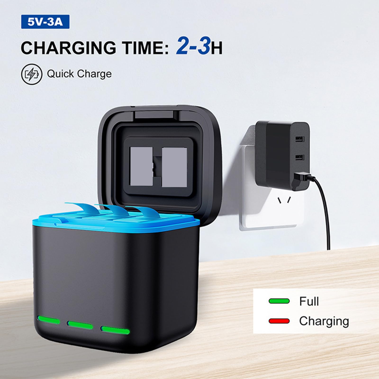 3-Channel Fast Charging Case for iPhone 11/12 with USB-C Cable & Memory Card Storage | Portable Organizer for Travel, Work & Daily Use