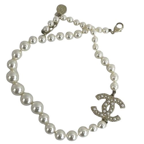 Chanel CC Graduating Pearl 100th Anniversary Necklace - Limited Edition Fall 2021 Collection | Luxury Pearl Necklace for Women, Perfect for Anniversaries, Gifts & Special Occasions