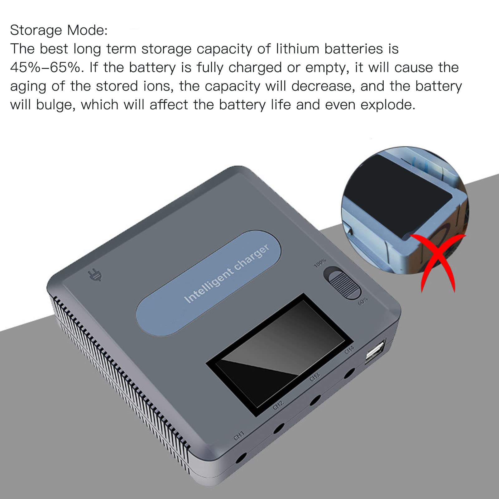 Fast Smart Battery Charger with LCD Display for DJI Mavic Air 2 & Air 2S Drones - 100-240V Universal Charging Hub - Perfect for Travel, Outdoor Adventures, and Professional Aerial Photography