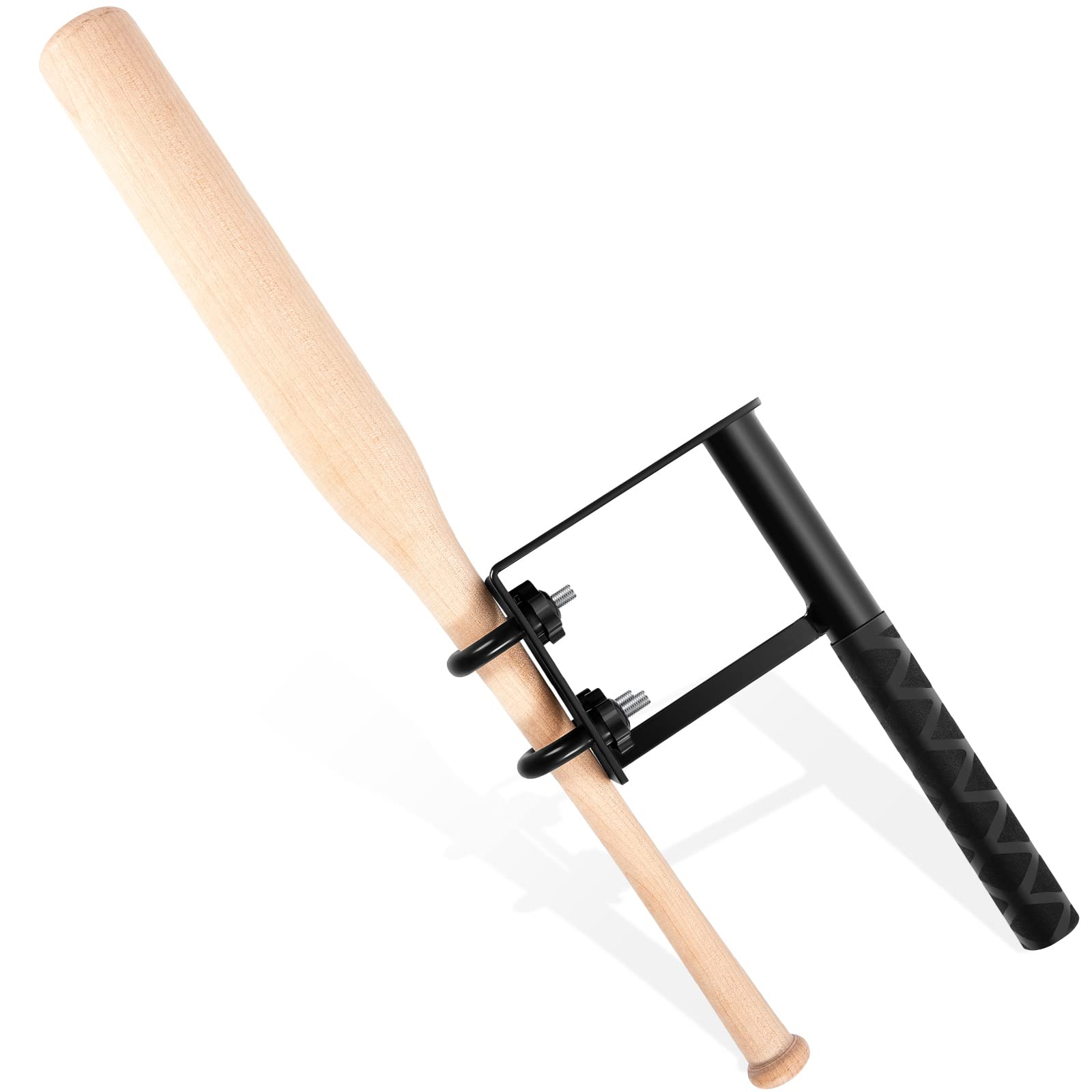 Meooeck Baseball Swing Trainer - Metal Batting Practice Aid for Baseball & Softball Players | Barrel Control Training Device | Improve Hitting Skills | Perfect for Home, Field & Cage Practice (Black)