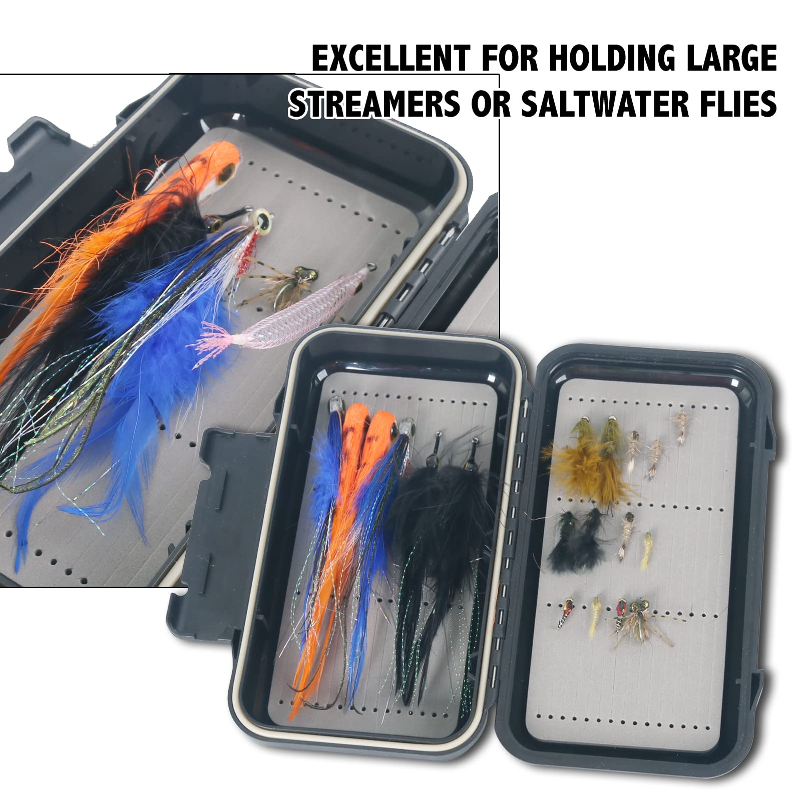 Maxcatch Double Sided Waterproof Fly Fishing Box - Streamer & Jig Organizer for Trout, Bass, Salmon | Perfect for River, Lake & Saltwater Fishing Trips