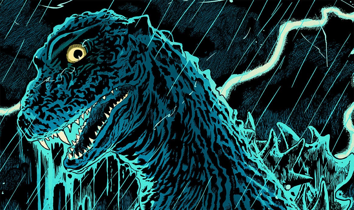 Godzilla Movie Poster - Classic Japanese Kaiju Film Wall Art for Home, Office & Theater Decor