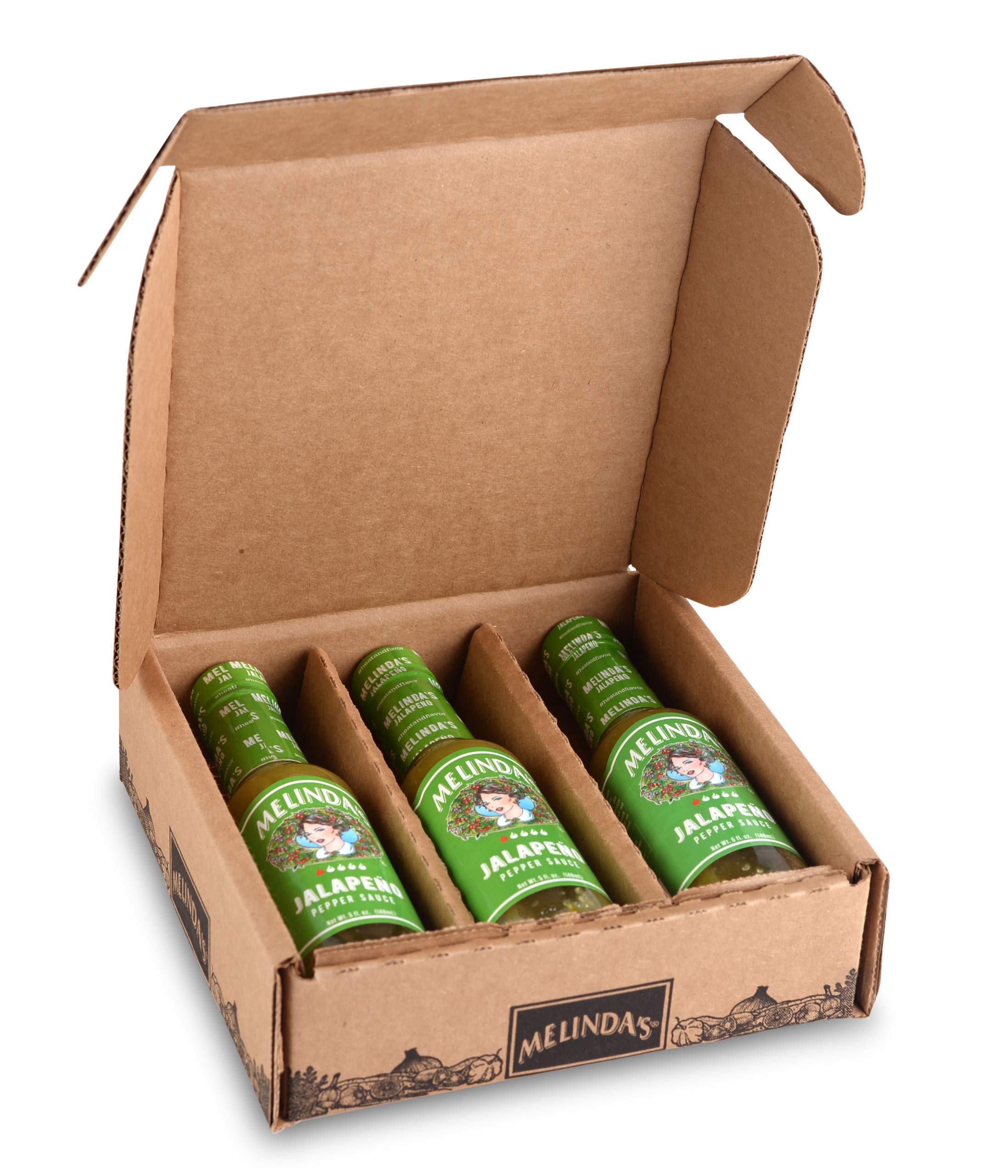 Melinda's Jalapeño Pepper Hot Sauce - 3 Pack of Spicy Mexican Hot Sauce for Tacos, Wings & Nachos - Gluten-Free & Vegan-Friendly