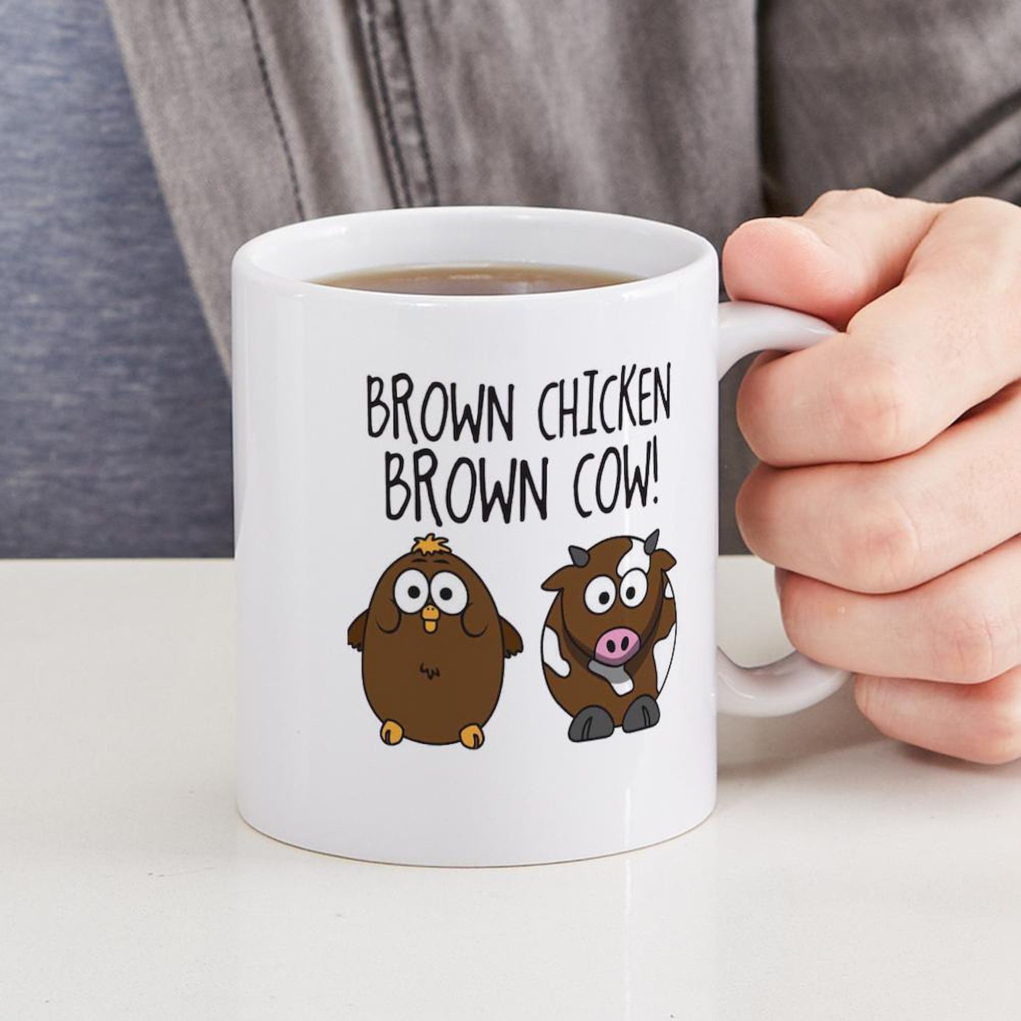 Cute Brown Chicken Ceramic Coffee Mug 11 oz (325 ml) - Perfect for Home, Office & Gifts | CafePress