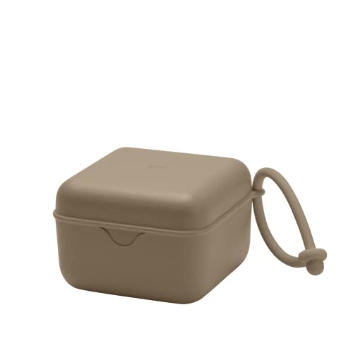 BIBS Natural Rubber Pacifier for Babies - BPA Free, Orthodontic Nipple, Dark Oak Wooden Box - Perfect for Newborns, Infants & Toddlers - Ideal for Soothing, Teething Relief & Sleep Comfort