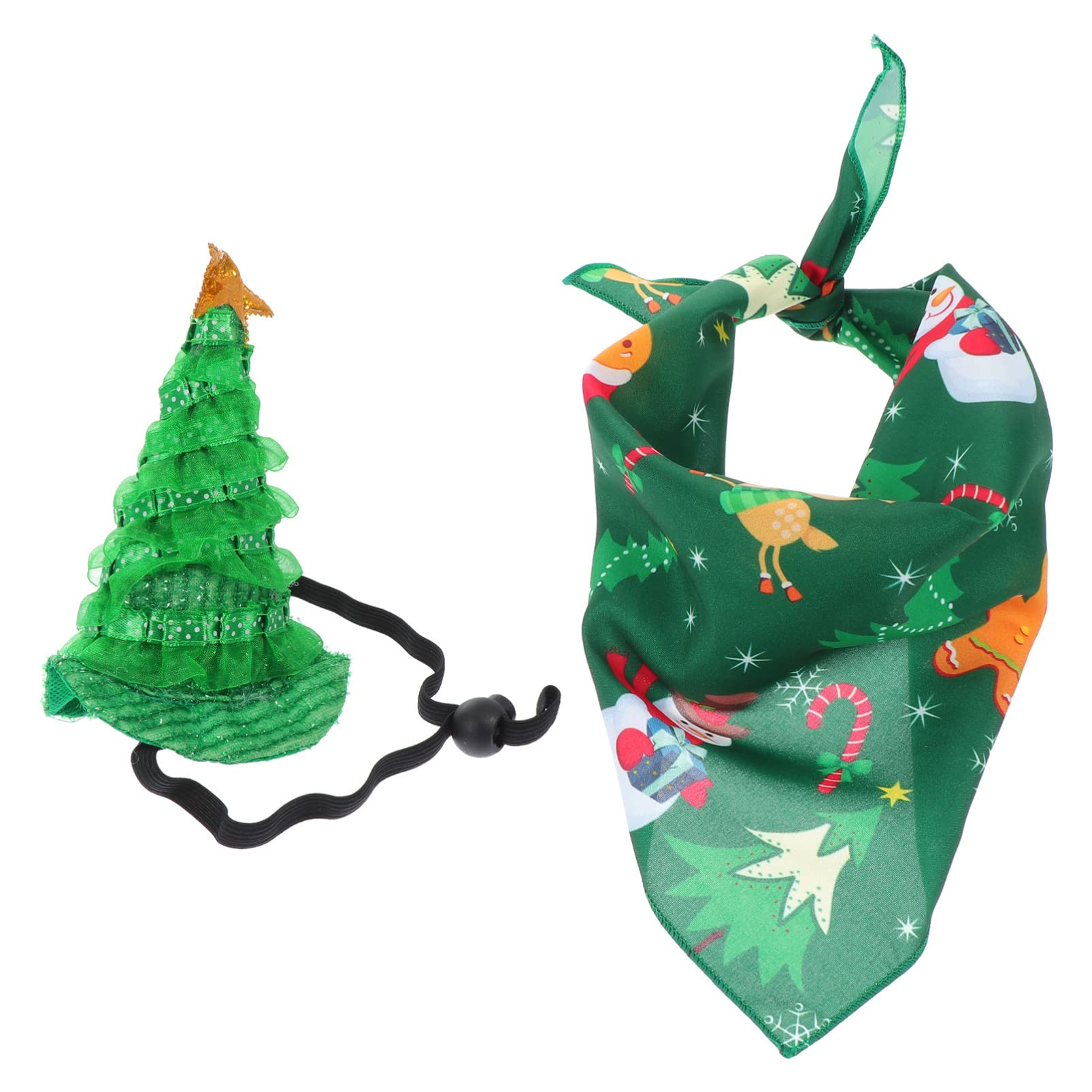 Balacoo Christmas Dog Bandana Set with Hat - Festive Pet Scarf & Triangle Bib for Small Medium Large Dogs - Perfect for Holiday Photos, Parties & Gifts
