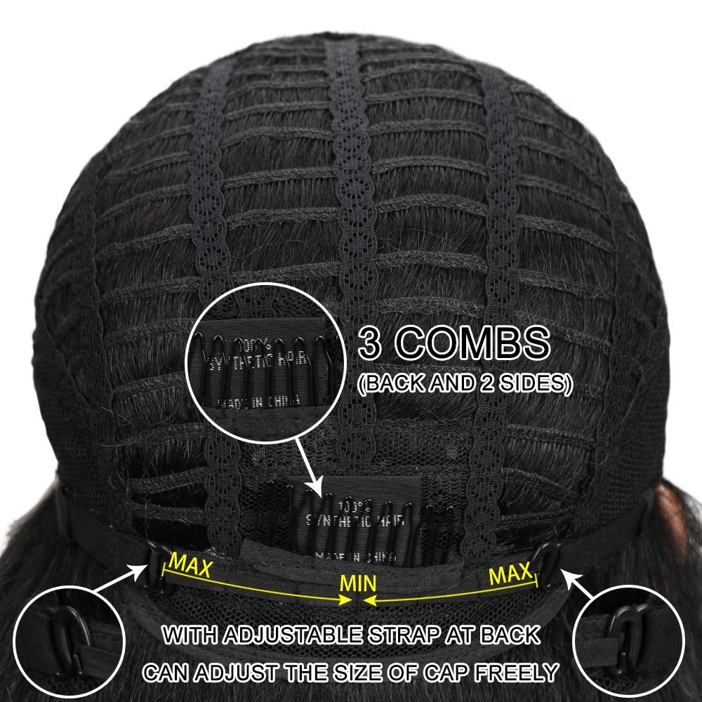 Joedir 30'' Long Wavy Lace Front Wigs for Black Women - 130% Density Ombre Synthetic Wig with Baby Hair | Heat Resistant | Natural Look (RT6/23C) | Perfect for Cosplay, Daily Wear & Special Occasions