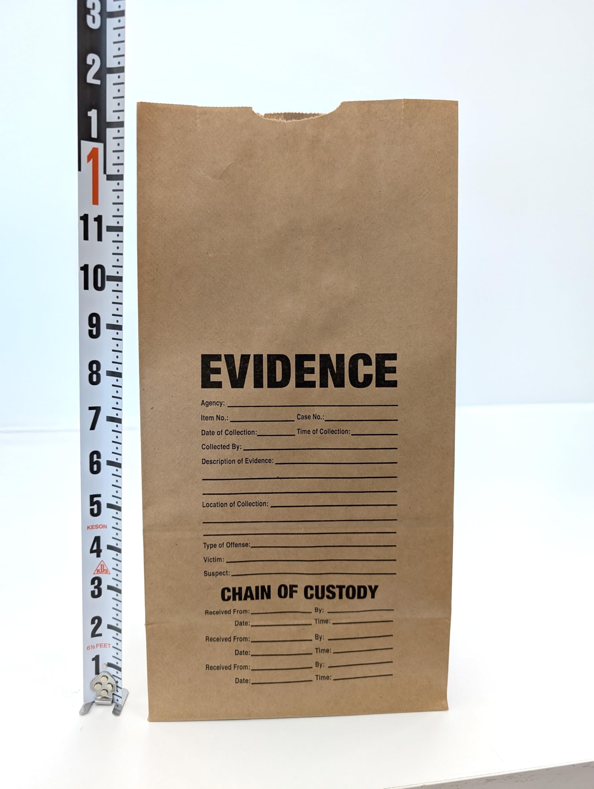 Crime Scene Evidence Bags - Medium Size 100 Pack, Forensic Storage Bags for Police, Detectives & Investigators - Perfect for Collecting and Preserving DNA, Fingerprints & Other Evidence at Crime Scenes