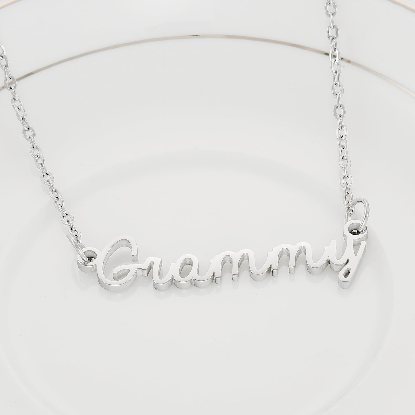 HUTIMY Grammy Necklace for Women - Elegant Jewelry Gift for Grandmother, Mom, Daughter - Perfect Birthday, Mother's Day, Christmas Present - Ideal for Special Occasions & Family Celebrations