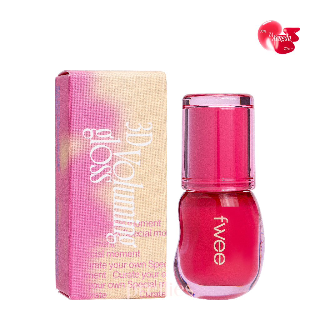 Fwee 3D Volumizing Lip Gloss 5.3g (03 Pink Candy) - Plump & Shine for Full Lips | Perfect for Date Night & Everyday Glam
