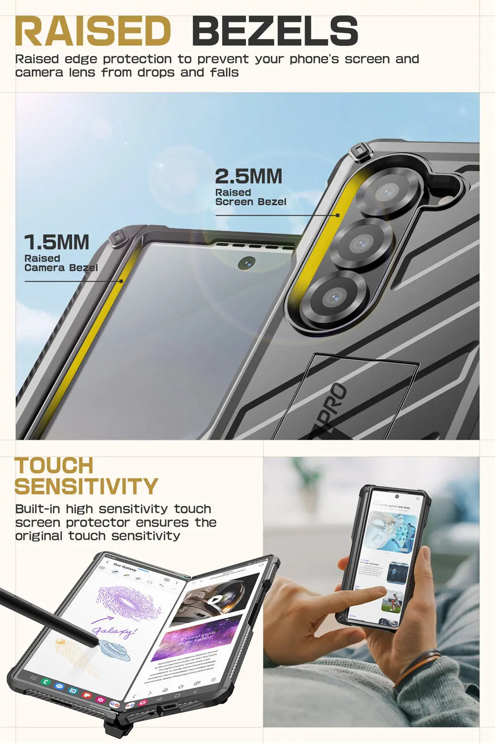 SUPCASE Unicorn Beetle Pro Rugged Case for Samsung Galaxy Z Fold 6 - Shockproof Protective Cover with Built-in Screen Protector | Perfect for Outdoor, Work & Travel Use
