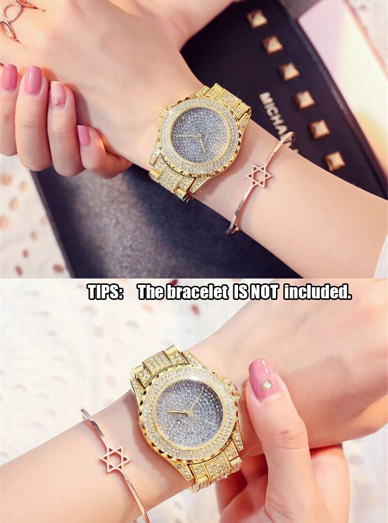 ManChDa Diamond Watch for Women - Iced Out Luxury Watch with Bling Rhinestones, Elegant & Stylish - Perfect for Parties, Weddings & Special Occasions