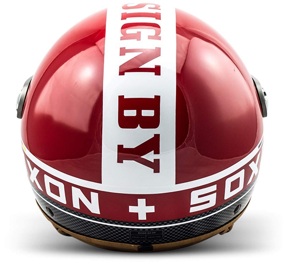 NTNK N325 Plus Red Open-Face Motorcycle Helmet - DOT Approved Half-Face Jet Helmet for Men & Women - XL Size for Cruiser, Scooter & Urban Riding