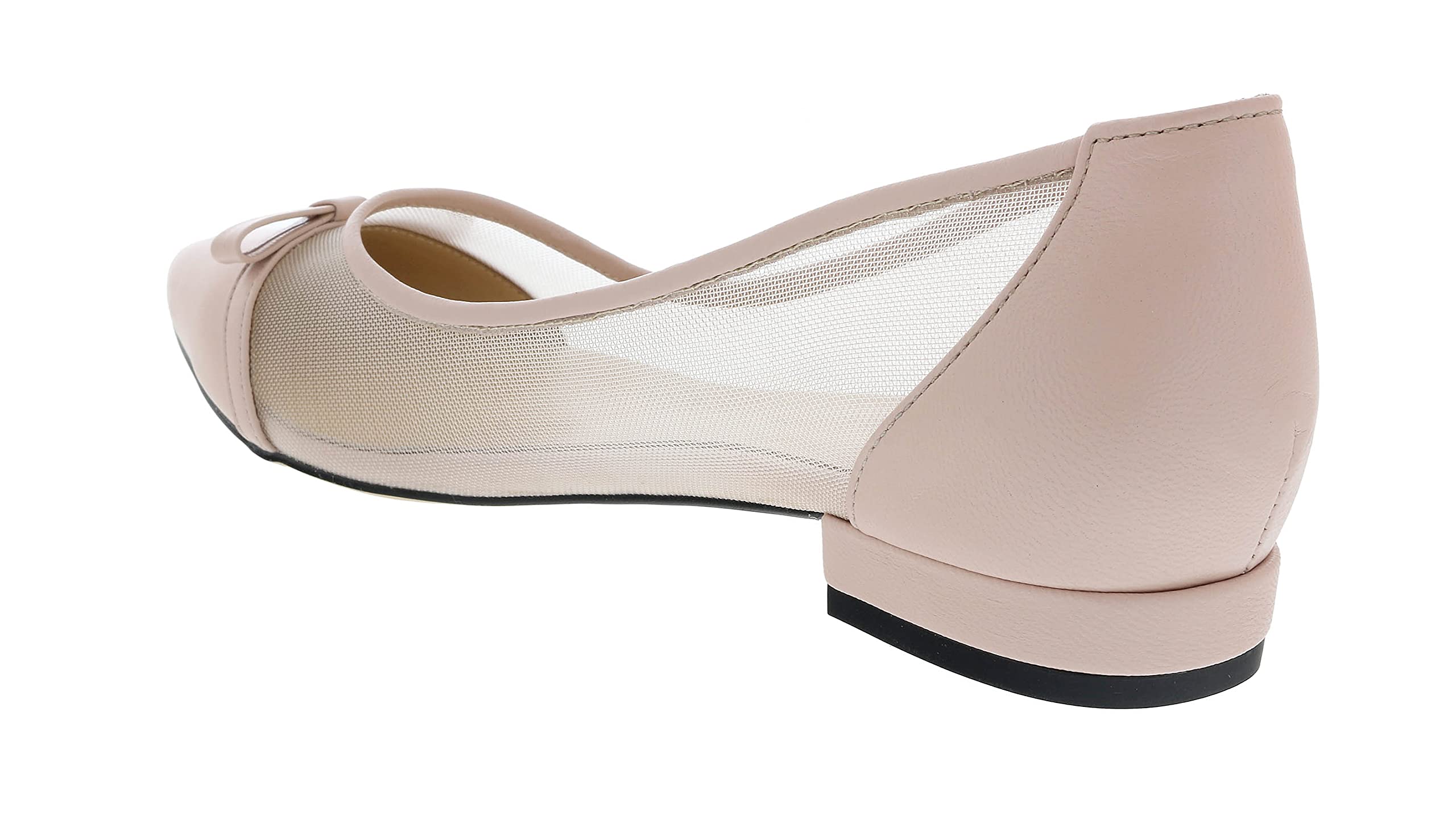 Ventutto Women's Powder Pink Mesh Ballerina Flats - Comfortable Breathable Ballet Shoes for Casual Wear, Office & Wedding Events