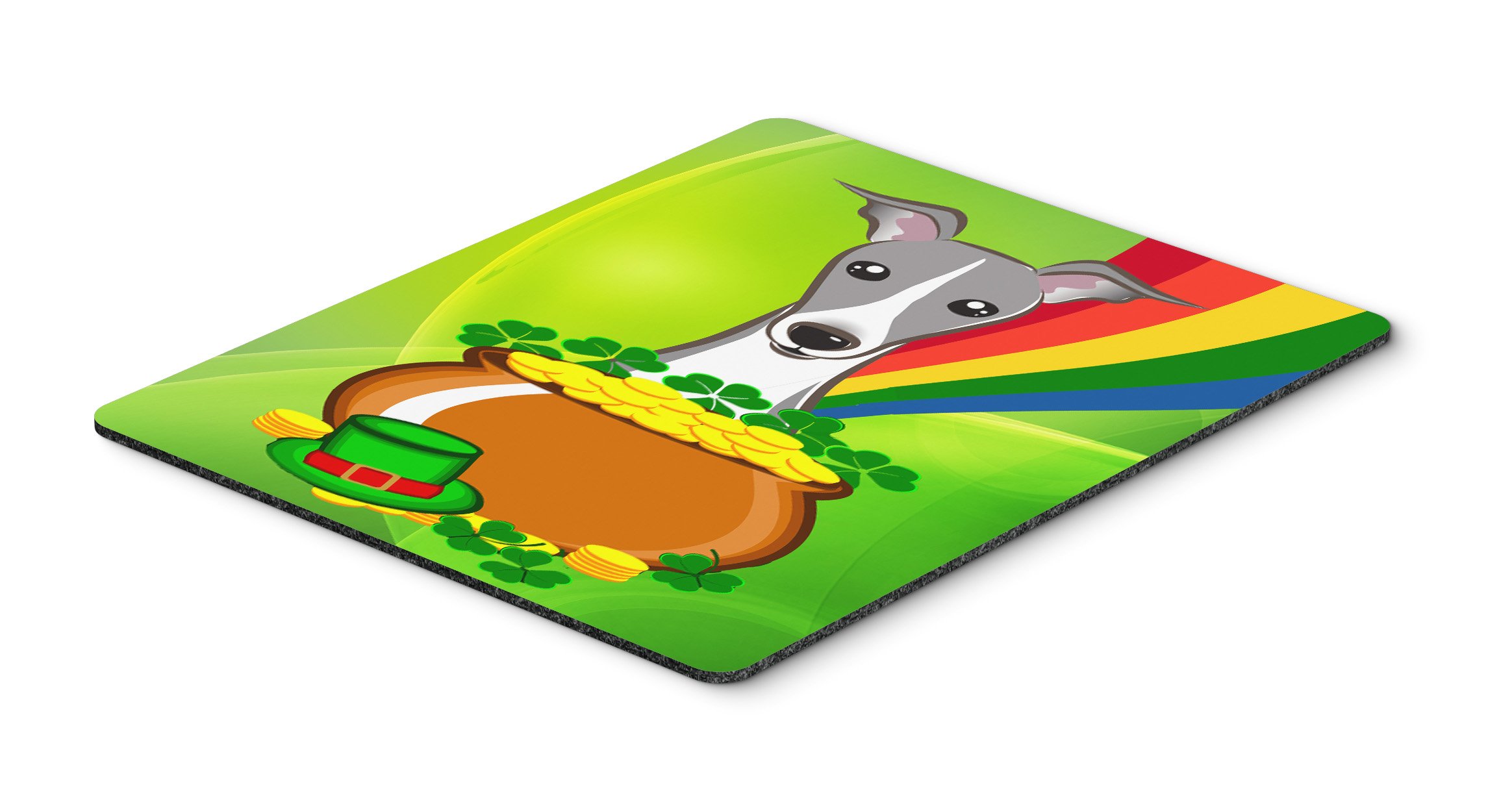 Italian Greyhound St. Patrick's Day Mouse Pad - Large Washable Non-Slip Desk Mat for Home Office, Gaming & Computer Work | Cute Dog-Themed Mousepad for Laptop & PC Users | Perfect Gift for Pet Lovers & St. Patrick's Day Decor