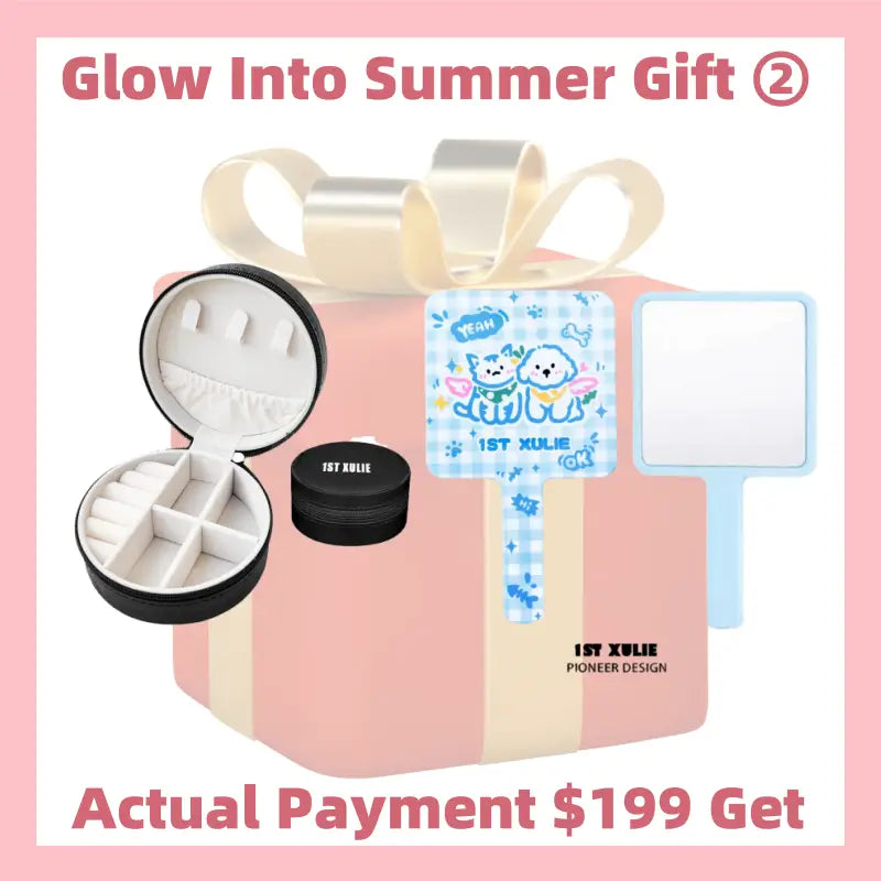Exclusive Jewelry Box with Handheld Mirror - Perfect Summer Gift Set for Women | Glow into Summer with Elegant Accessories | Ideal for Travel, Home Decor & Special Occasions