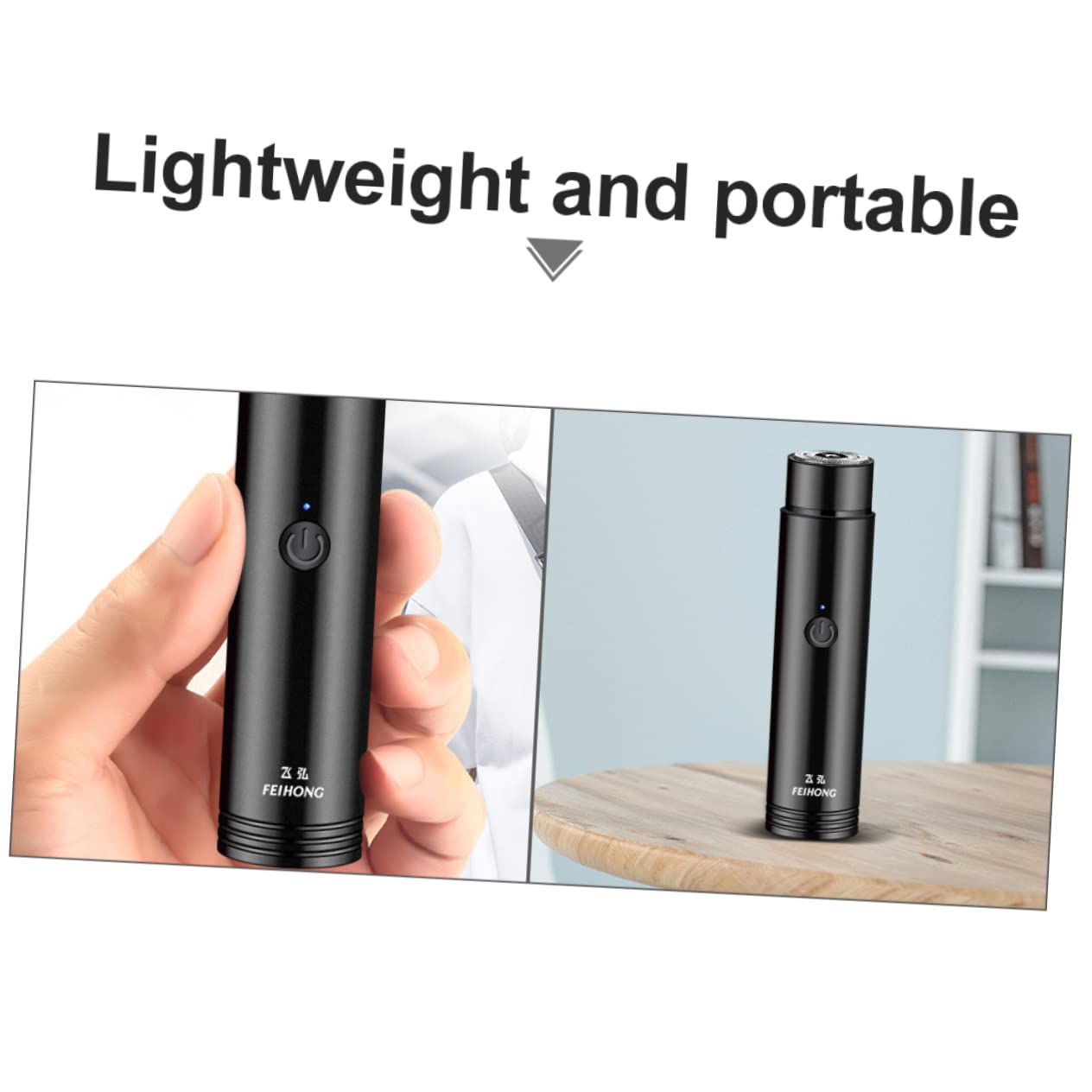 MerryHapy Rechargeable Mini Electric Razor for Men - Compact, Durable ABS Shaver with Easy Use - Perfect for Travel, Gym & Daily Grooming