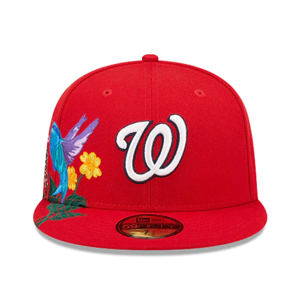 Washington Nationals Blooming Red 59FIFTY Fitted Baseball Cap for Men - Official MLB Hat for Games, Sports & Casual Wear