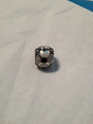 Pandora Sterling Silver Black and White Daisy Flower Charm Bracelet - Perfect for Gifts, Birthdays, and Everyday Elegance