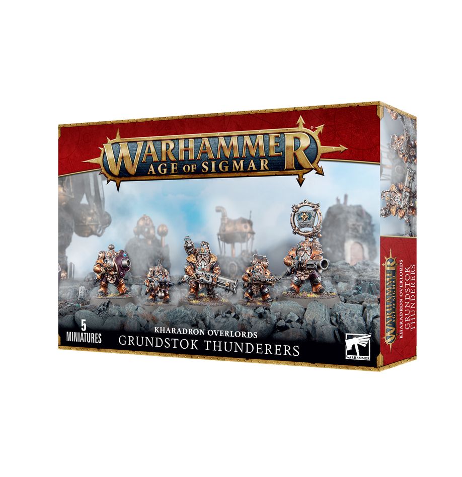 Age of Sigmar Kharadron Overlords: Grundstok Thunderers - Dwarf Sky Pirate Miniatures for Tabletop Wargaming & Fantasy Battles