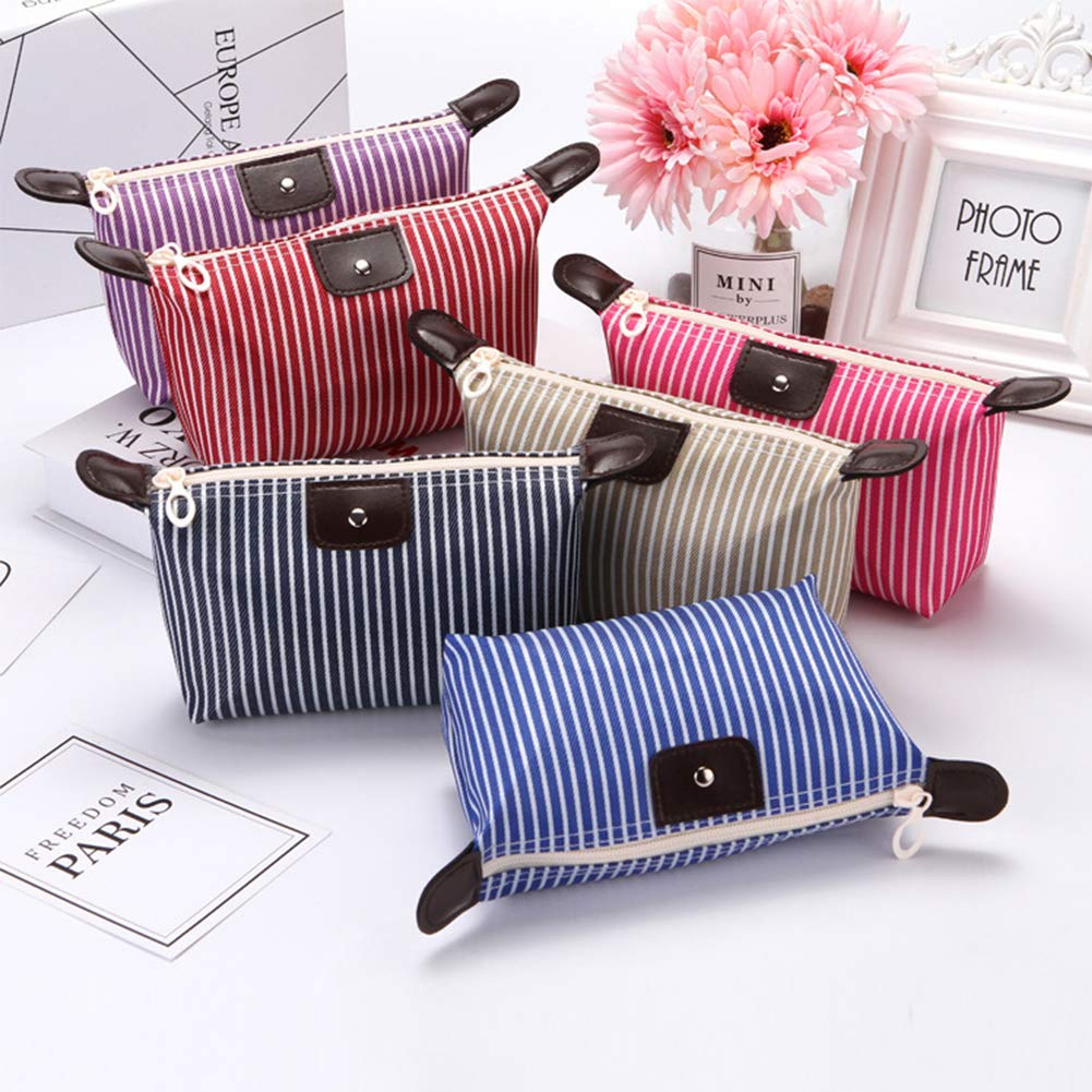Waterproof Makeup Bag Set for Women - 6 PCS Travel Cosmetic Organizer, Multifunctional Toiletry Pouch, Portable Dumpling Shaped Cosmetic Case for Travel, Gym & Daily Use (6 Colors)