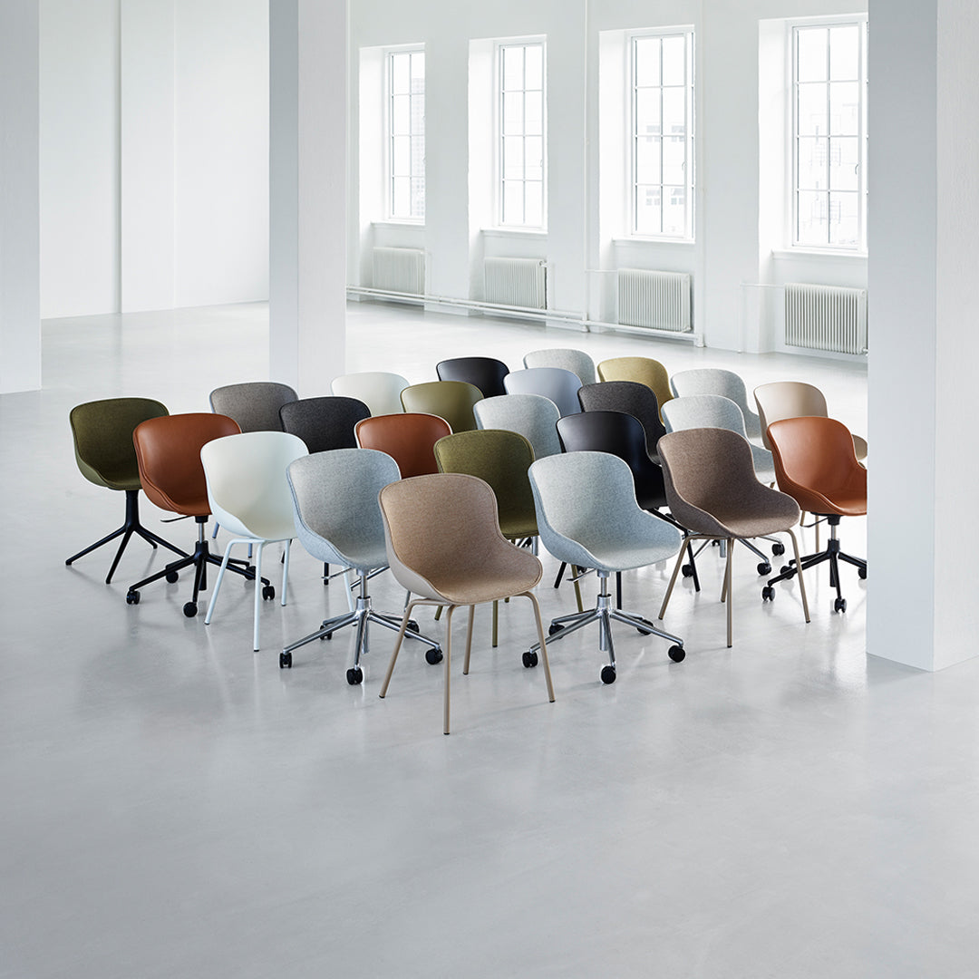 Modern Hyg Side Chair with Steel 4-Leg Base & Upholstered Seat - Perfect for Dining Room, Kitchen, Office or Small Space Decor