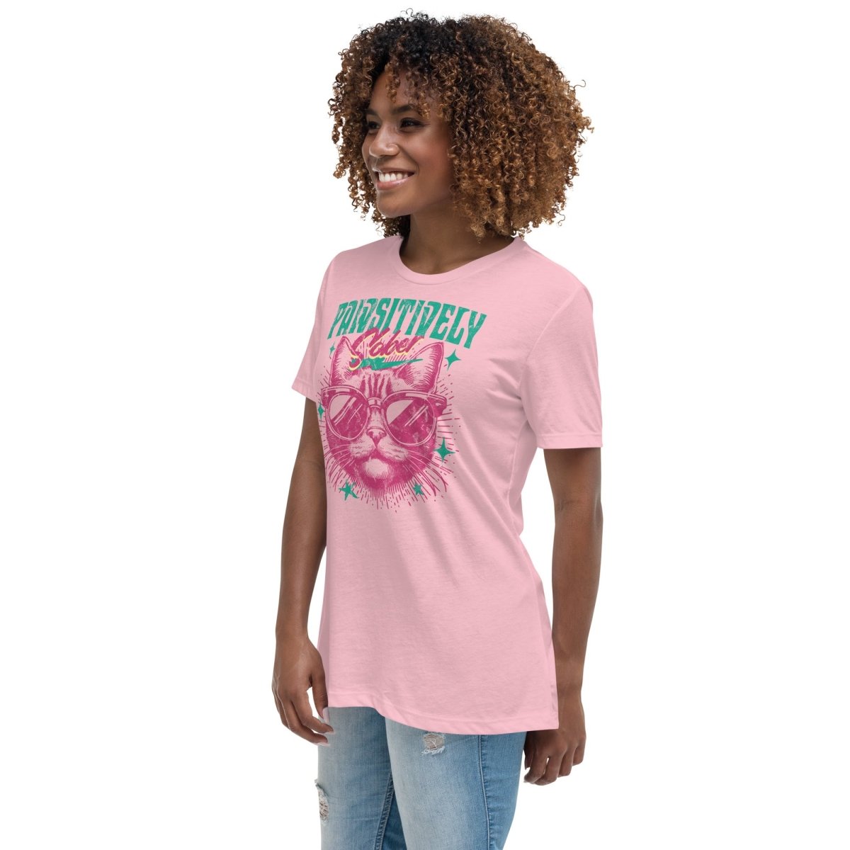 Relaxed Pawsitively Sober T-Shirt for Women - Soft Comfort Fit Tee with Inspirational Message | Perfect for Sober Living, Recovery Support & Casual Everyday Wear