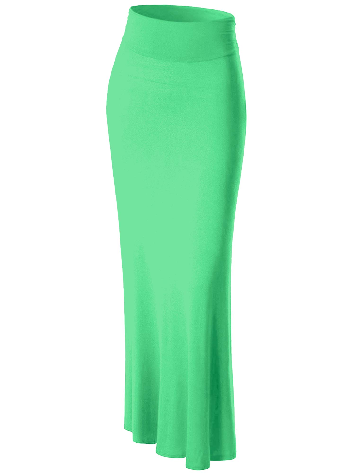 Made By Johnny Women's Solid Basic Lightweight Floor Length Flare Long Maxi Lounge Skirt - Comfortable Casual & Boho Style (Sizes S-3XL) | Perfect for Beach, Vacation, Yoga & Everyday Wear