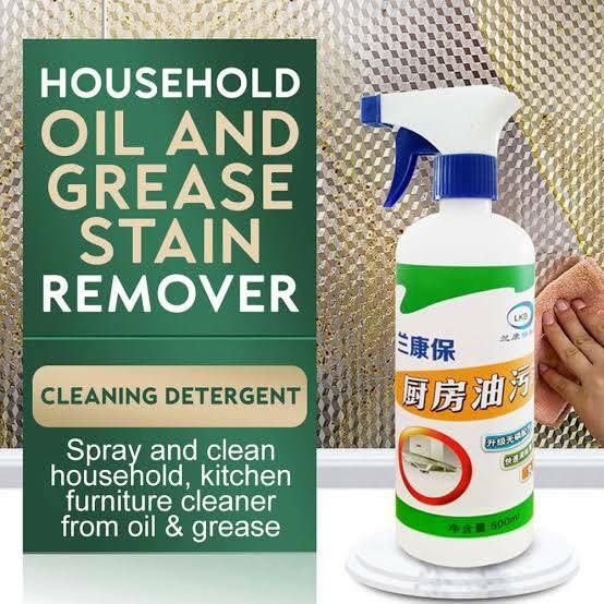 DUKAAN 500ML Non-Toxic Magic Degreaser Spray - Oil & Grease Stain Remover for Gas Stove, Chimney, BBQ, Exhaust Fan | Non-Flammable Kitchen Cleaner for Grill & Home | All Surface Cleaner for Shiny Results | Perfect for Deep Cleaning Kitchen Appliances & Outdoor Grills