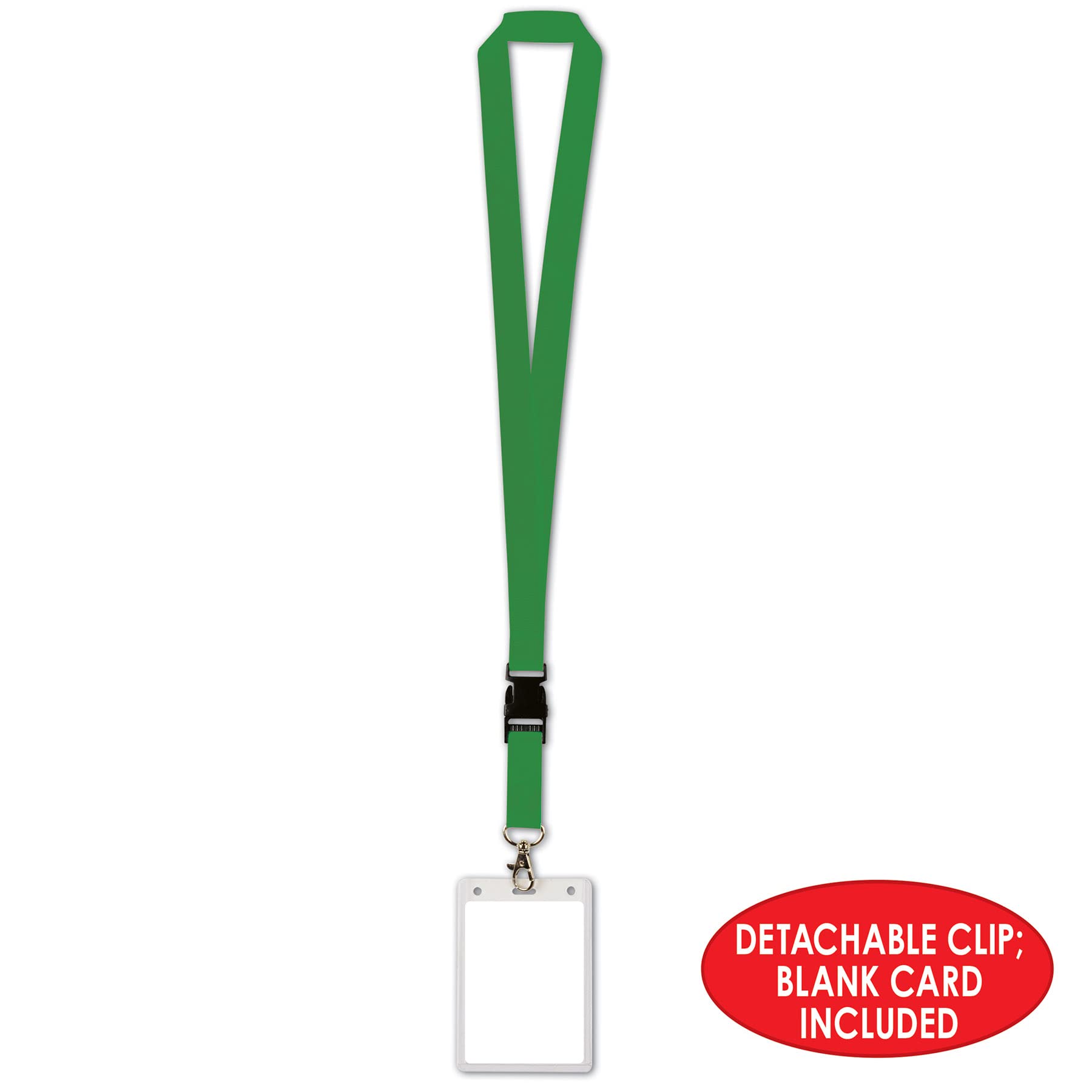 Beistle Green Lanyard with Card Holder - 25