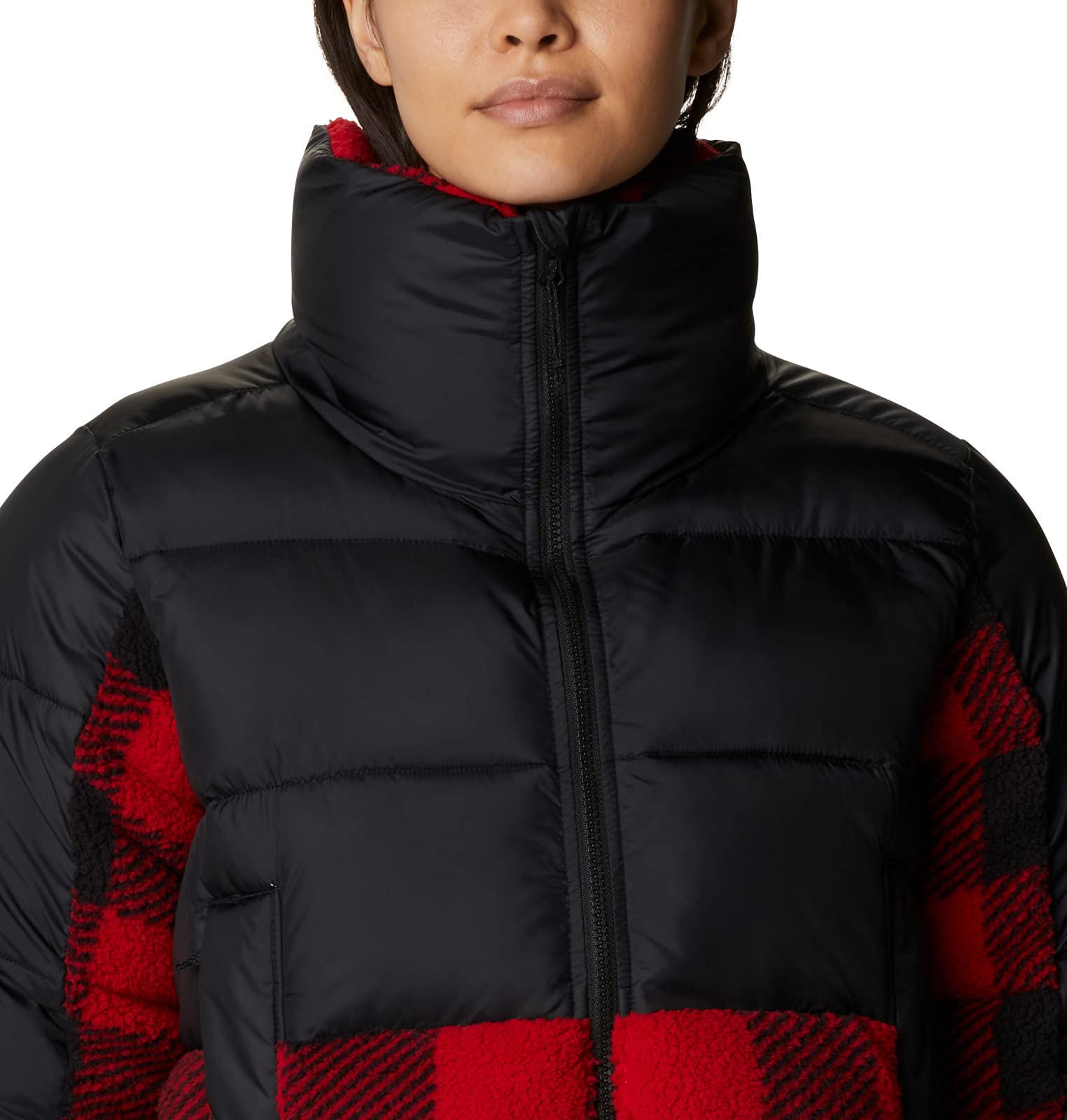Columbia Women's Leadbetter Point Sherpa Hybrid Jacket - Warm Fleece-Lined Winter Coat for Outdoor Activities, Hiking & Casual Wear