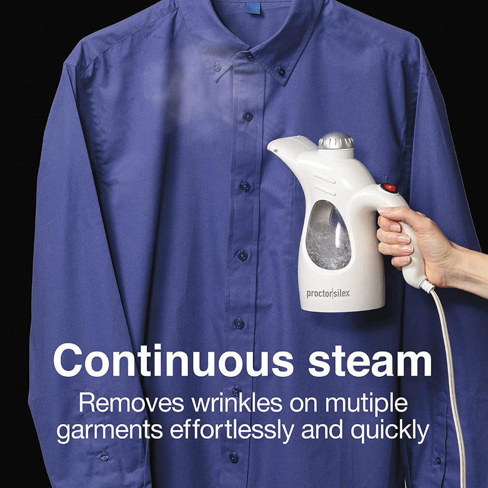 Proctor Silex 11579PS Handheld Garment Steamer - Portable Travel Clothes Steamer for Wrinkles, Quick Heating, Lightweight & Compact - Perfect for Home, Office, Travel, and Suitcase Packing
