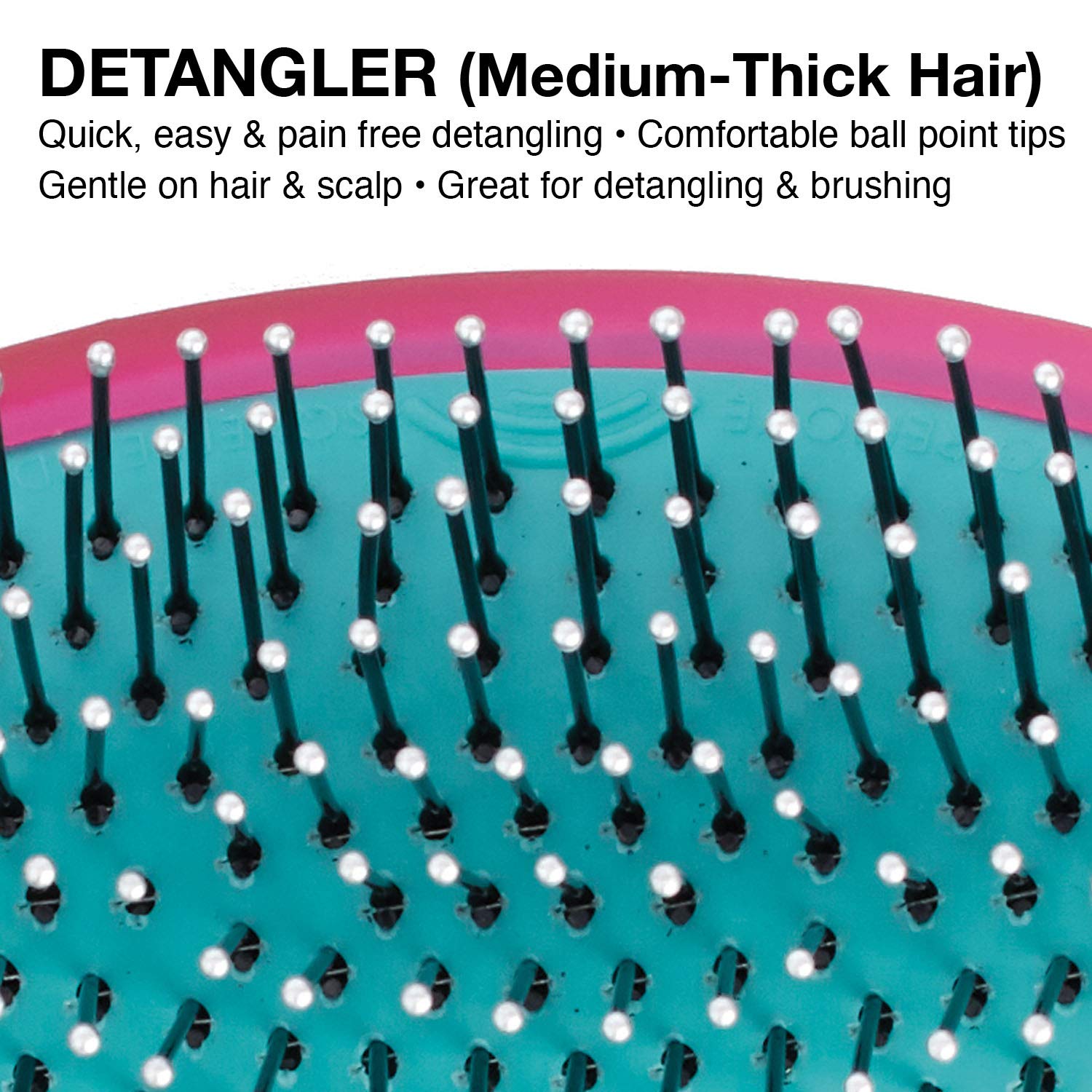 Olivia Garden Detangling Brush - Scalp Massage & Custom Bristles for All Hair Types - Home & Travel Use