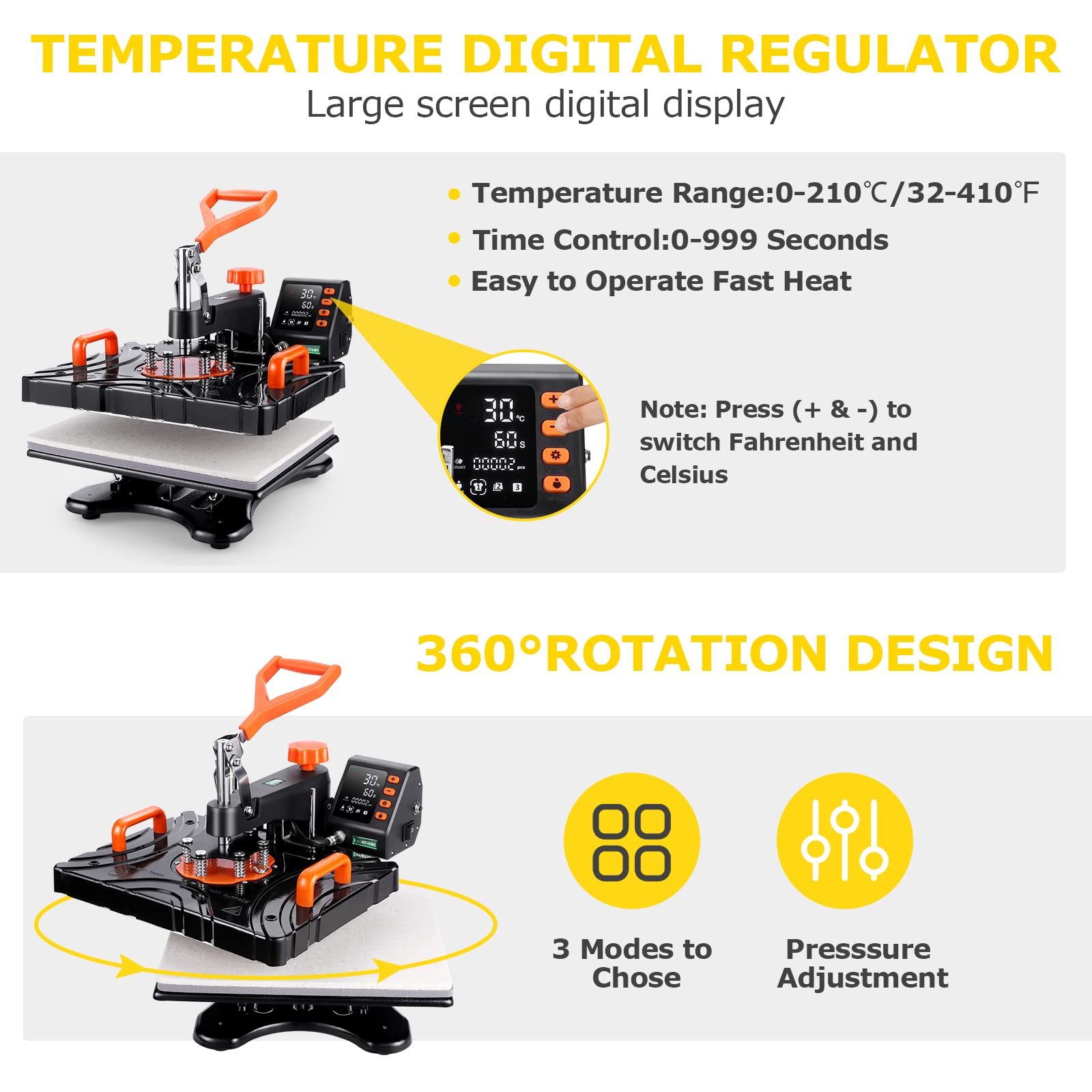 **DREAMVAN 8-in-1 Heat Press Machine, 12