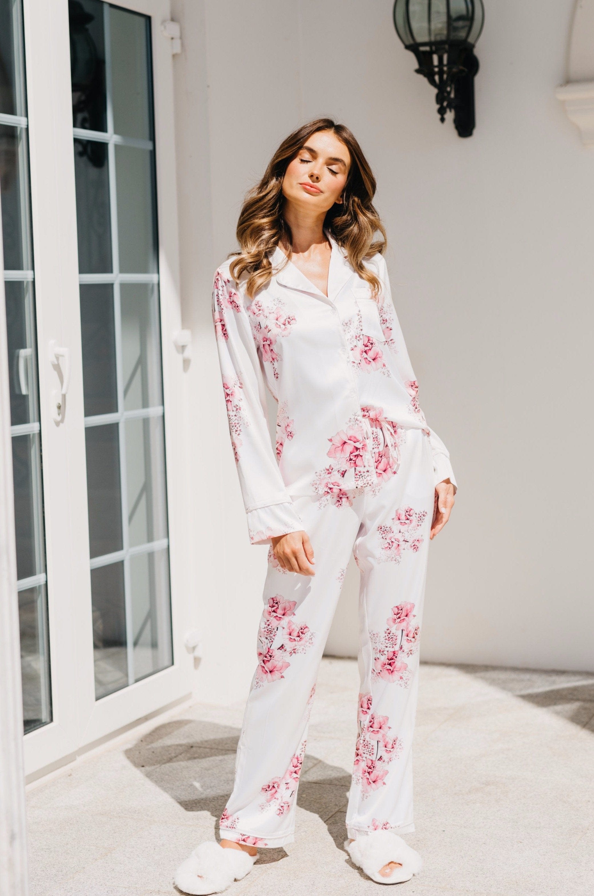Katerina Floral Printed Pajama Set for Women - Soft & Comfortable Sleepwear - Perfect for Lounging, Bedtime & Relaxation