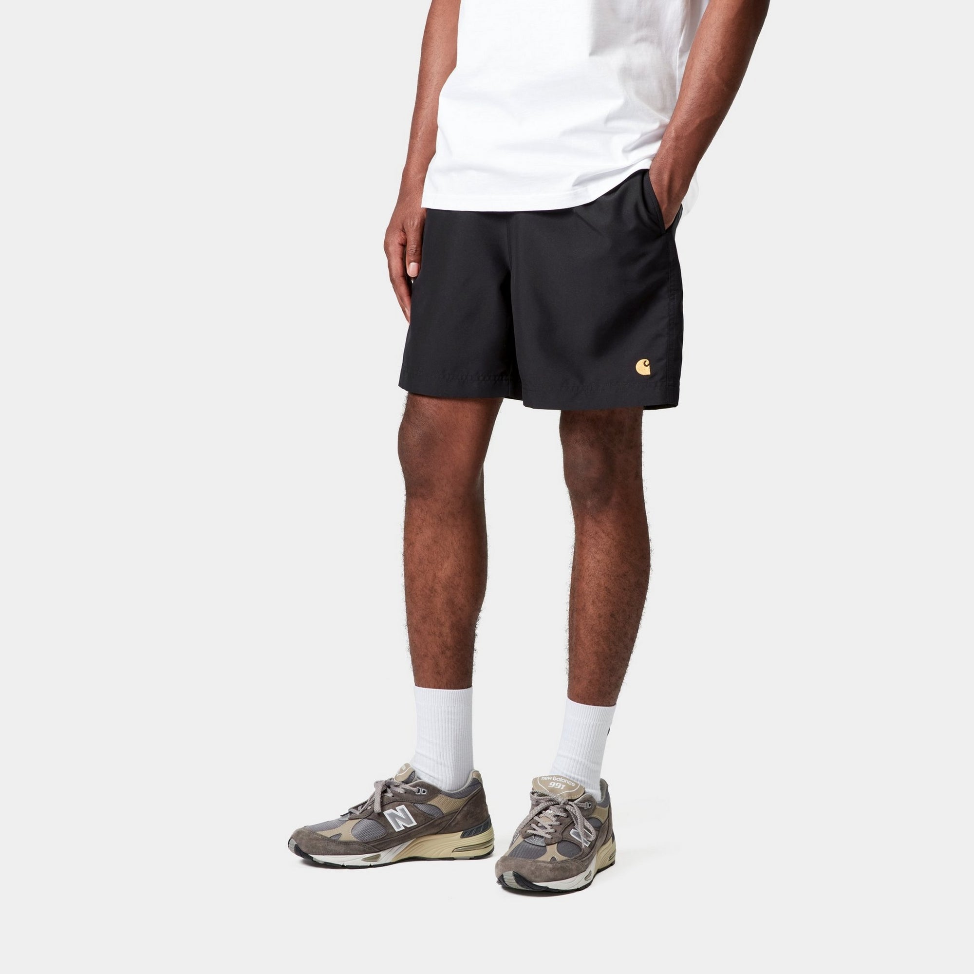 Men's Quick-Dry Swim Trunks - Chase Black Swim Shorts for Beach, Pool & Water Sports | Lightweight & Comfortable Swimwear