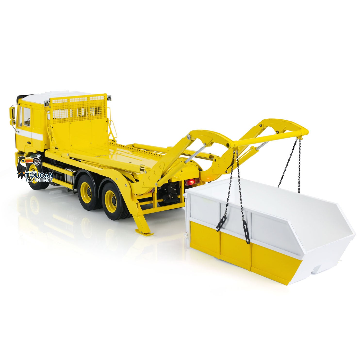 1/14 Scale 6X4 RC Hydraulic Skip Loader Truck VL18U F2000 - Metal Swing Arm, Loaded Dump Cars, 2 Speed Gearbox, 4CH Hydraulic System - Remote Control Construction Vehicle for Kids & Adults, Perfect for Indoor/Outdoor Play, Construction Site Simulation, and RC Hobby Enthusiasts