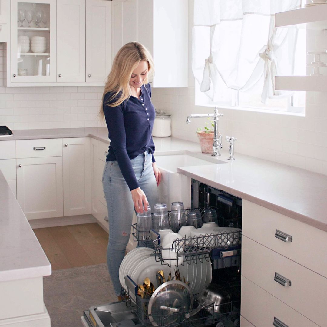 ZLINE 24 Inch Tallac Series 3rd Rack Tall Tub Dishwasher - Custom Panel Ready, Stainless Steel Interior, Ultra Quiet 51dBa (DWV 24) - Perfect for Modern Kitchens and Open Concept Homes