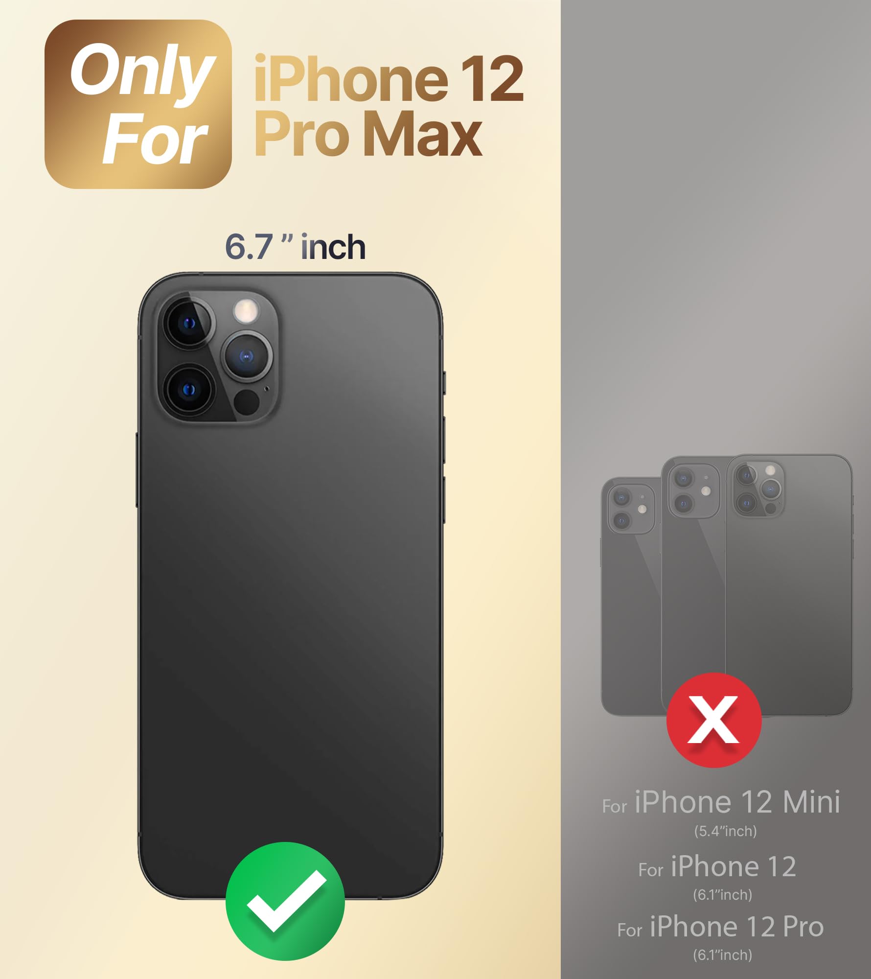 iPhone 12 Pro Max Case with Stand - Luxury Bling Protective Phone Cover with Double Ring Kickstand for Women & Girls | Perfect for Work, Travel & Everyday Use (Black)