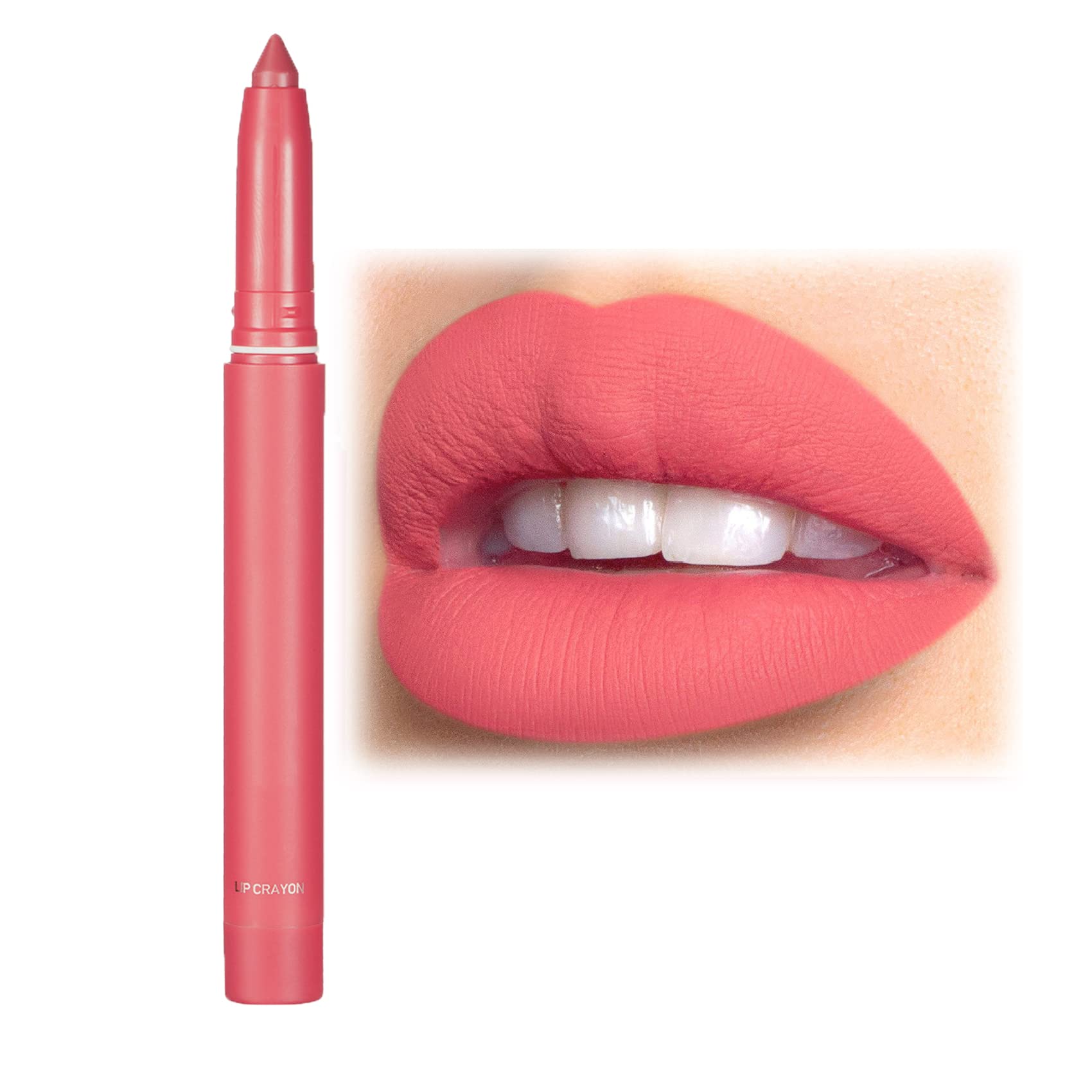 12-Color Rotating Matte Lipstick Pencils Set - Long Lasting & Sharpenable Lip Crayon for Women, Vegan & Cruelty-Free - Perfect for Daily Makeup, Parties & Gifts (04#)