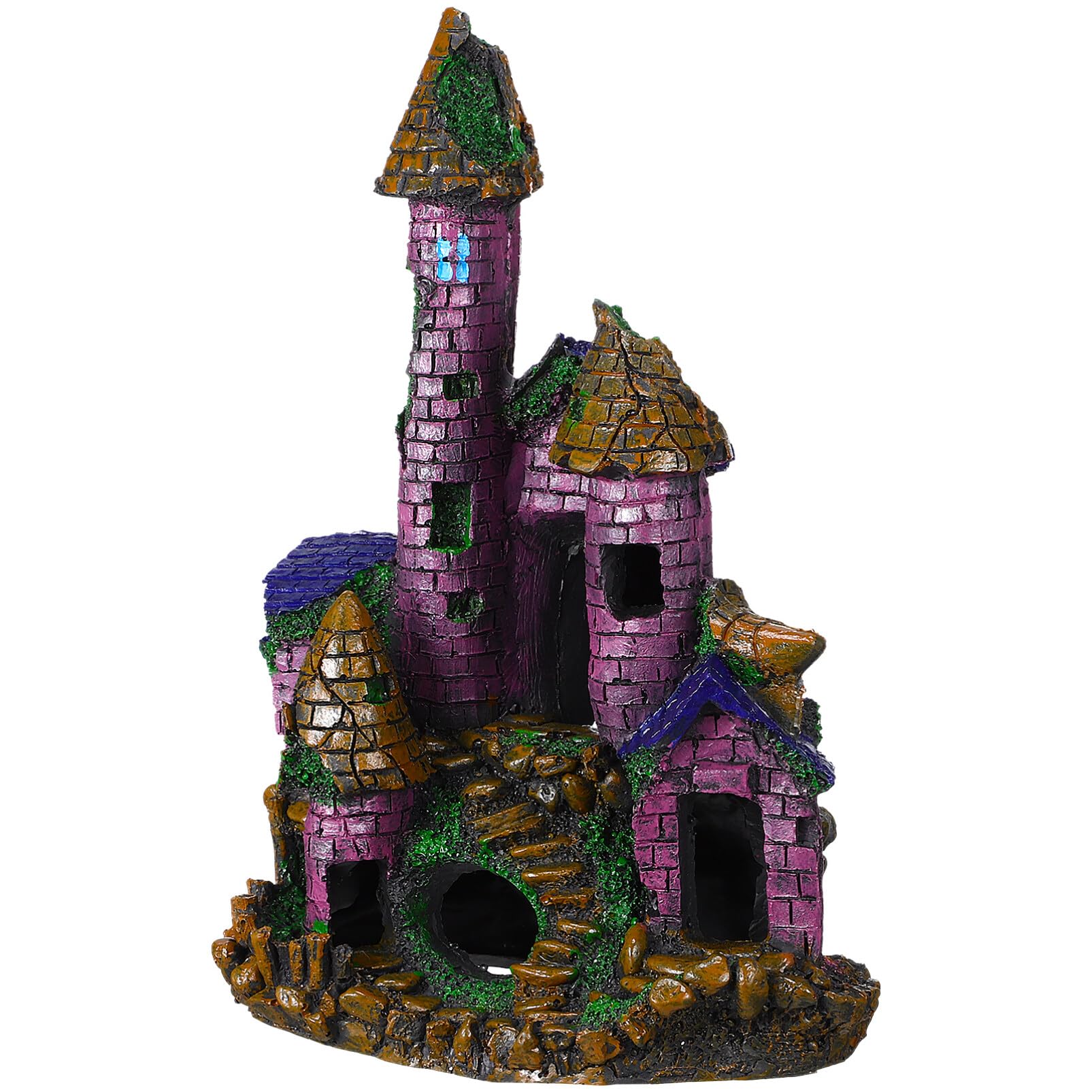 Premium Resin Aquarium Castle Decor - Large Fish Tank Cave Hideout for Betta, Goldfish & Tropical Fish | Underwater Decorations for Home & Office Aquariums