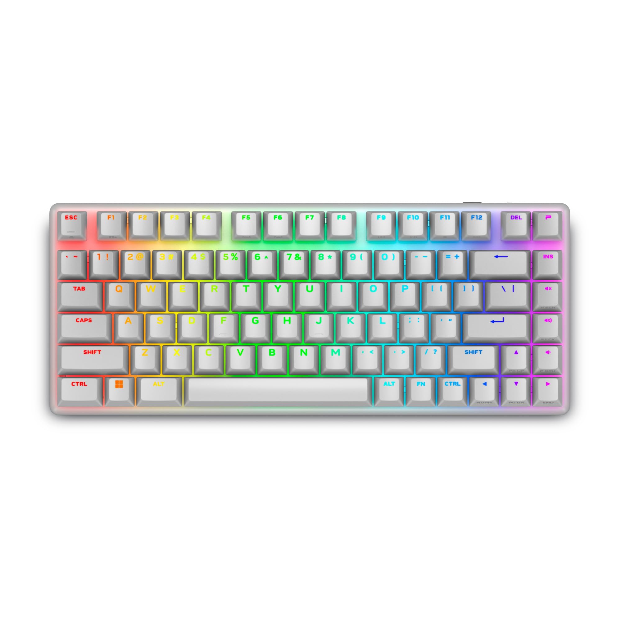Alienware Pro Wireless Gaming Keyboard - Bluetooth 5.1, 2.4GHz RF, Linear Mechanical Switches, Hot-Swappable, Tri-Mode Connectivity, Adjustable Height (Lunar Light) - Perfect for PC Gaming, Streaming & Office Work
