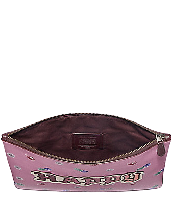 Coach Disney X Large Pouch Clutch 30 With Happy Characters - Stylish Crossbody Bag for Women, Fashionable Disney Collection Accessory - Perfect for Travel, Parties & Everyday Use